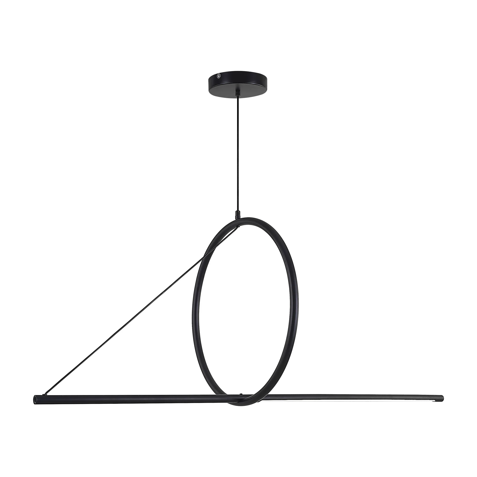 Подвесной светильник SUSPENSION CERCLE ET TRAIT – GRAPHITE SATINE L120 - миниатюра 15