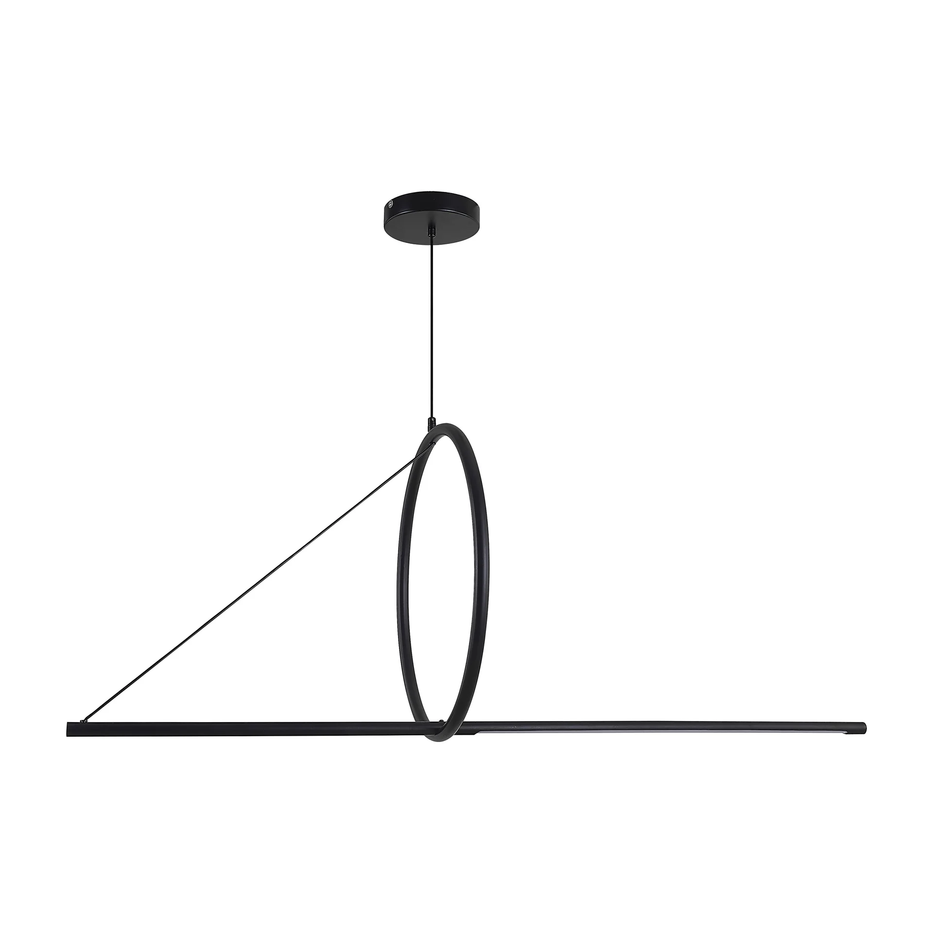 Подвесной светильник SUSPENSION CERCLE ET TRAIT – GRAPHITE SATINE L120 - миниатюра 16