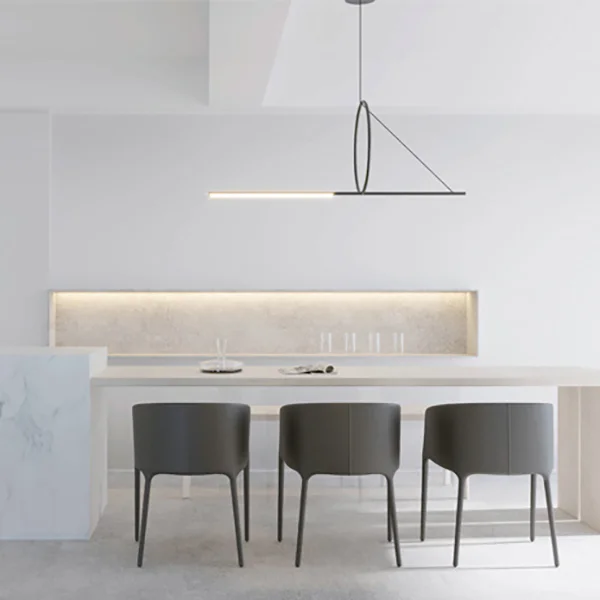 Подвесной светильник SUSPENSION CERCLE ET TRAIT – GRAPHITE SATINE L120 - миниатюра 3