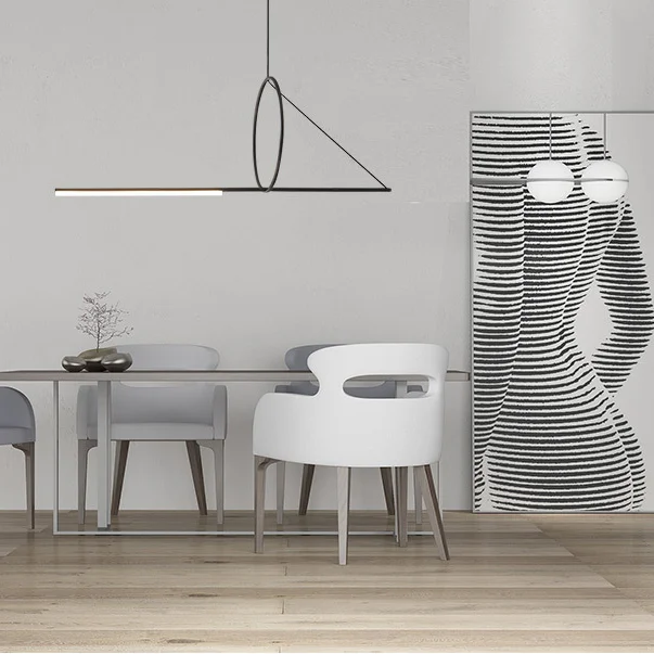 Подвесной светильник SUSPENSION CERCLE ET TRAIT – GRAPHITE SATINE L120 - миниатюра 5