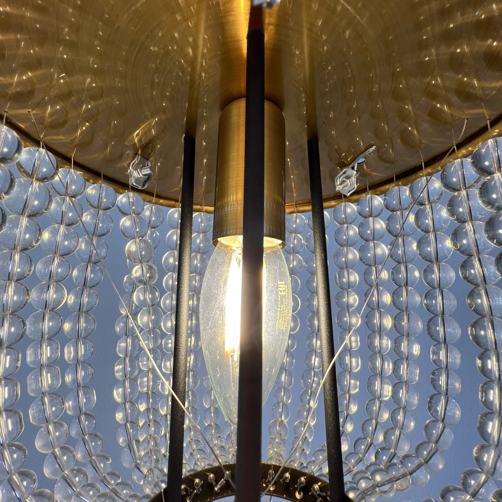 Потолочная люстра JACQUELINE WHITE SCONCE brass - миниатюра 4
