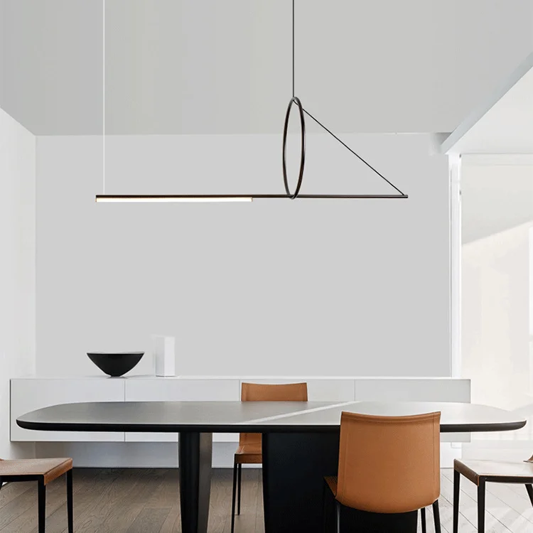 Подвесной светильник SUSPENSION CERCLE ET TRAIT – GRAPHITE SATINE L170 - миниатюра 15