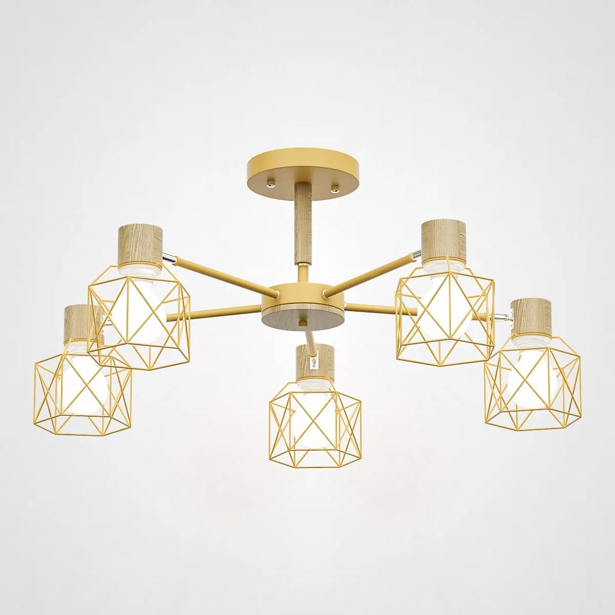 Потолочная люстра CORF B3 Yellow 5 lamps - изображение 1
