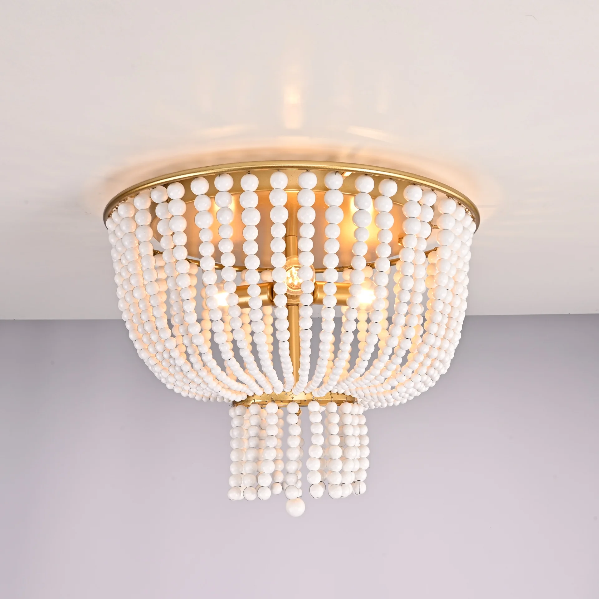 Потолочная люстра JACQUELINE CLEAR FLUSH-MOUNT brass - изображение 1