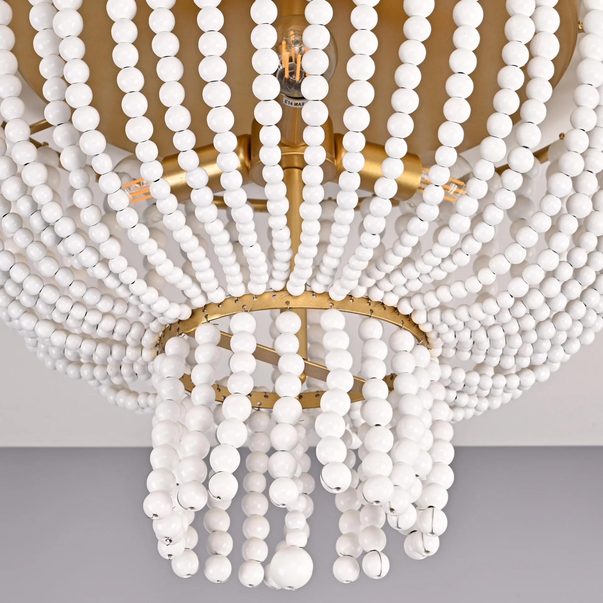 Потолочная люстра JACQUELINE CLEAR FLUSH-MOUNT brass - миниатюра 11