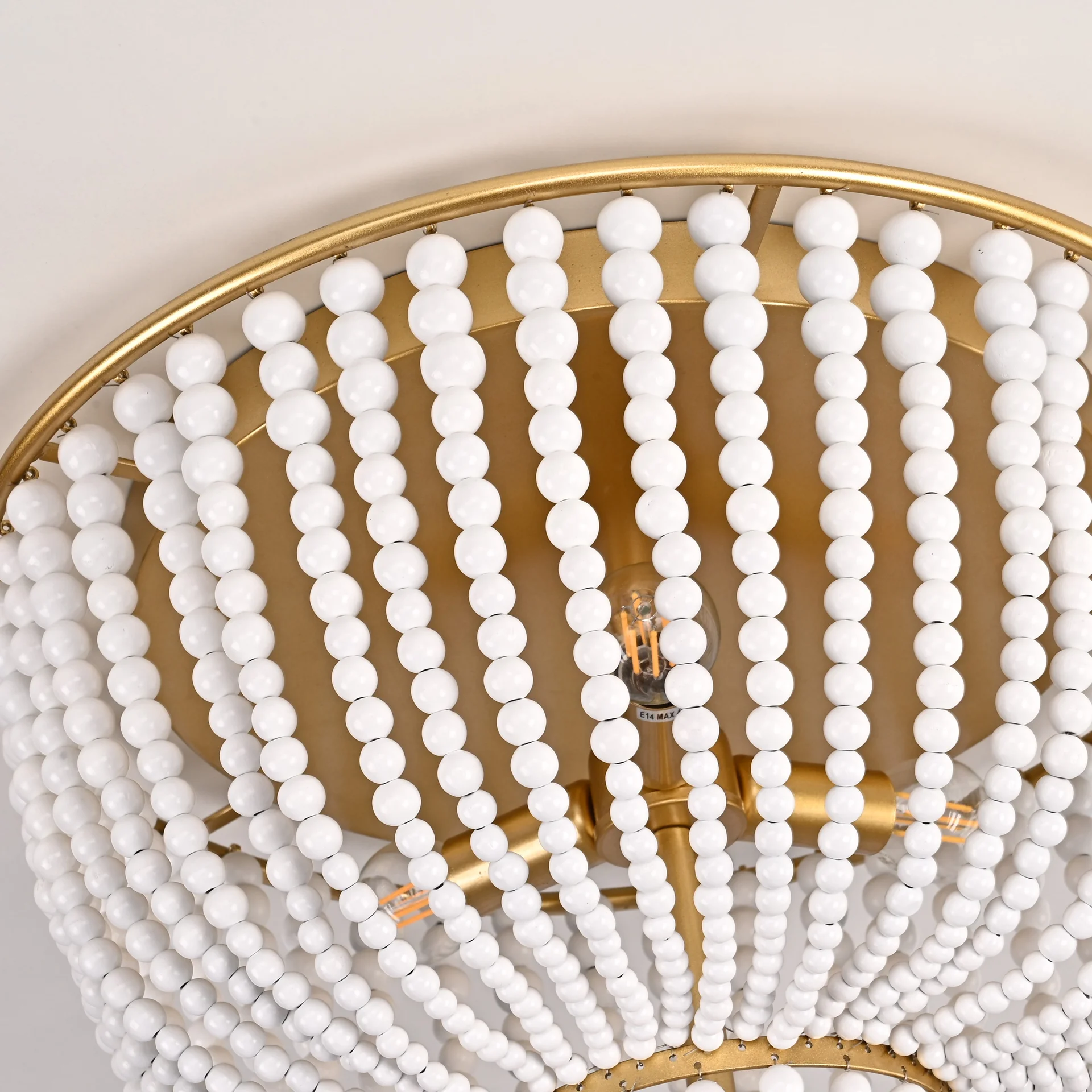 Потолочная люстра JACQUELINE CLEAR FLUSH-MOUNT brass - миниатюра 12