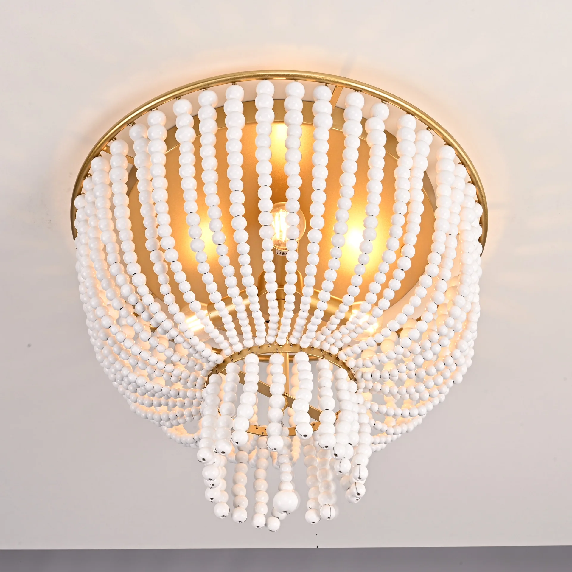 Потолочная люстра JACQUELINE CLEAR FLUSH-MOUNT brass - миниатюра 2