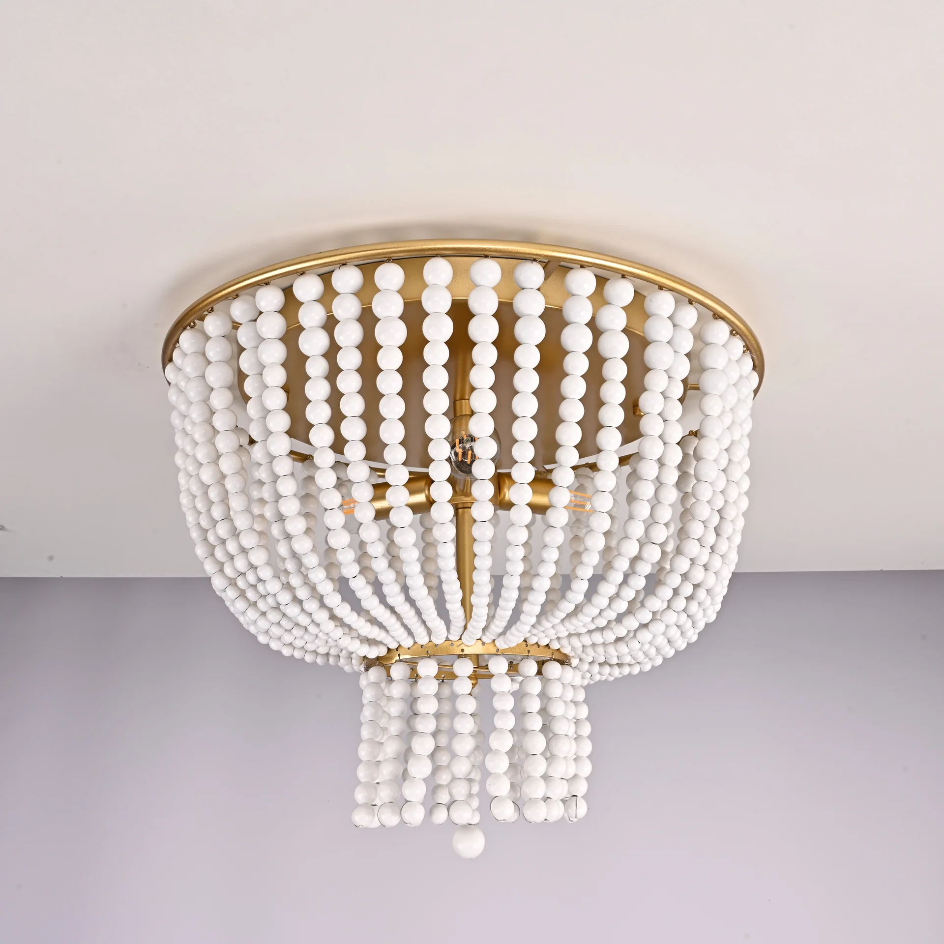 Потолочная люстра JACQUELINE CLEAR FLUSH-MOUNT brass - миниатюра 3