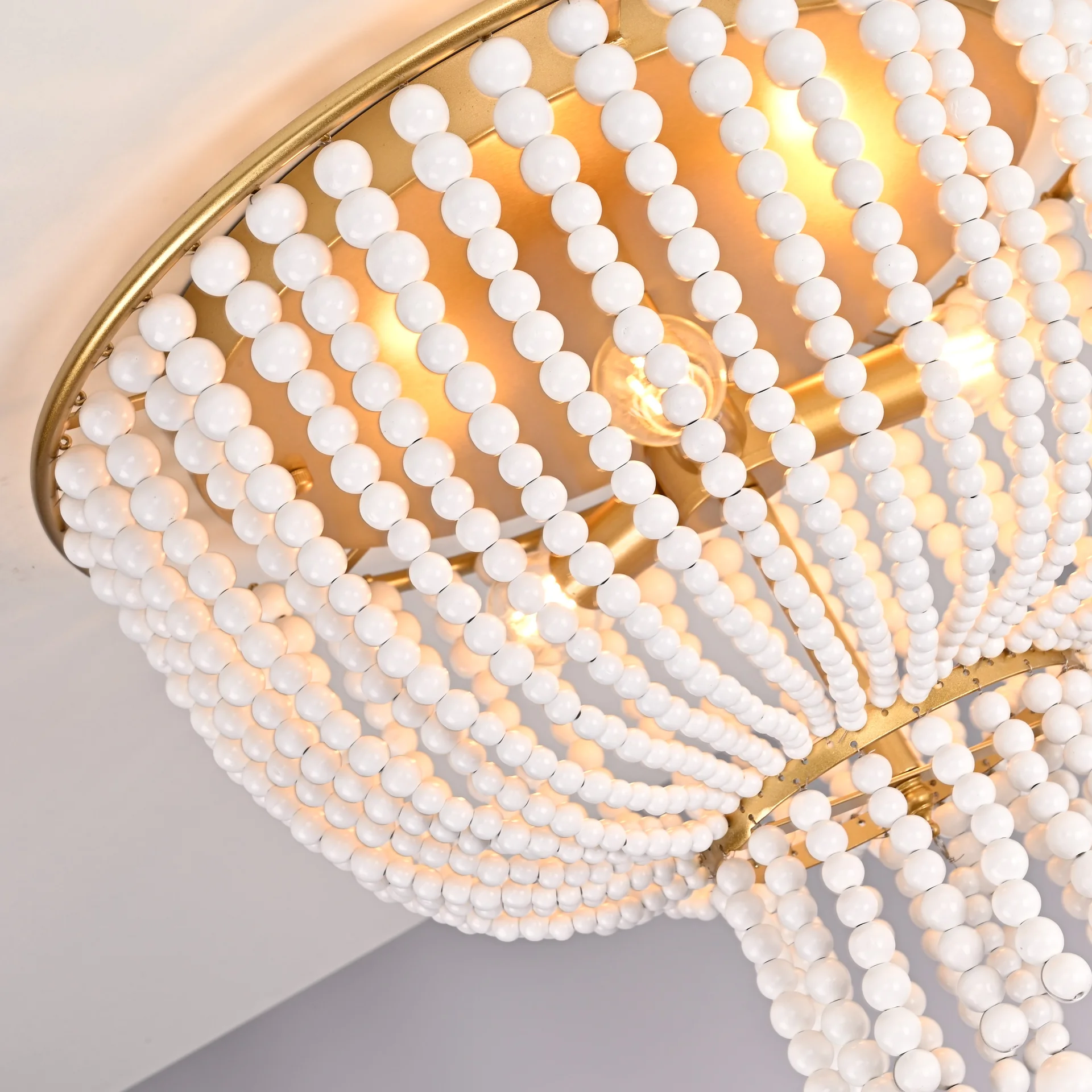 Потолочная люстра JACQUELINE CLEAR FLUSH-MOUNT brass - миниатюра 4