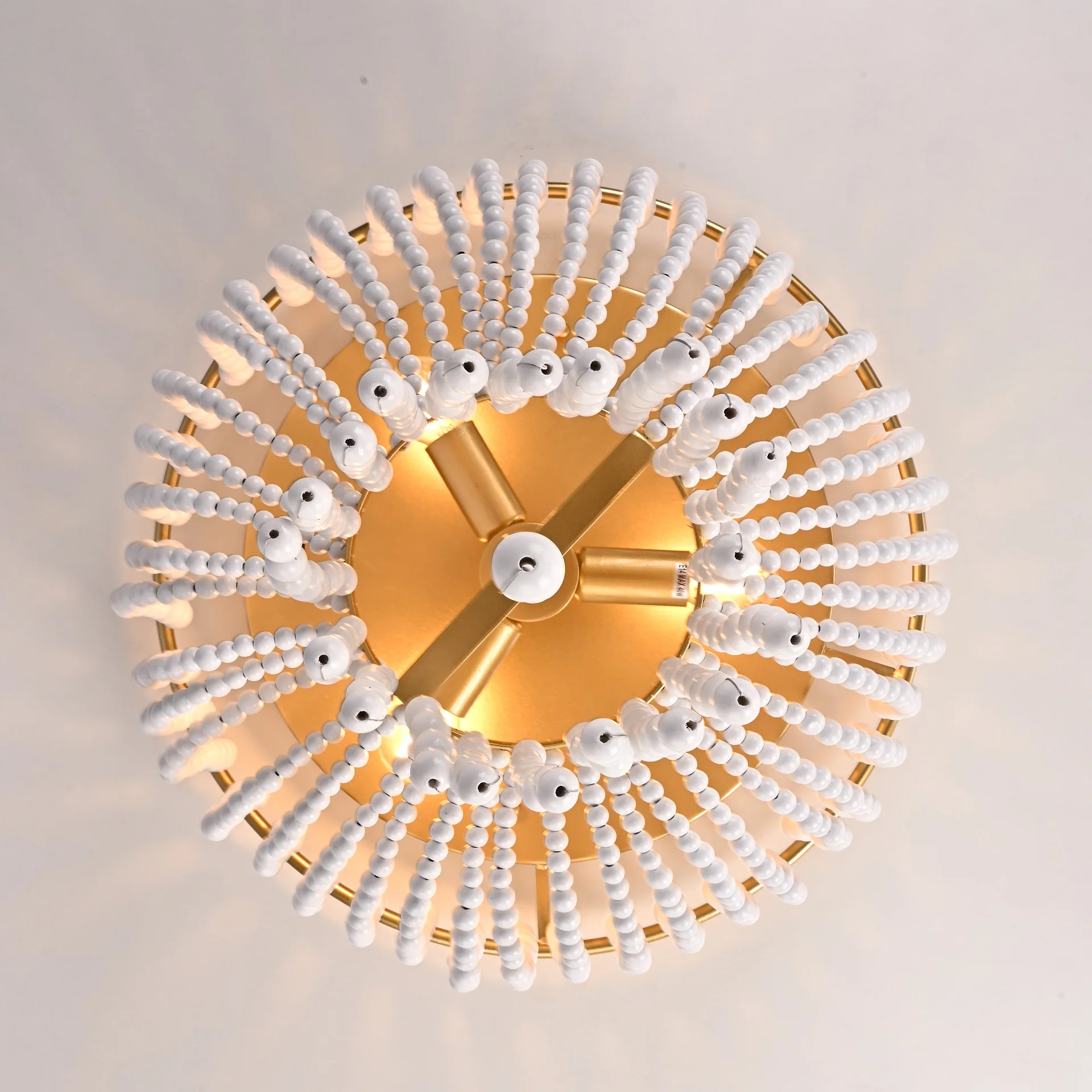 Потолочная люстра JACQUELINE CLEAR FLUSH-MOUNT brass - миниатюра 5
