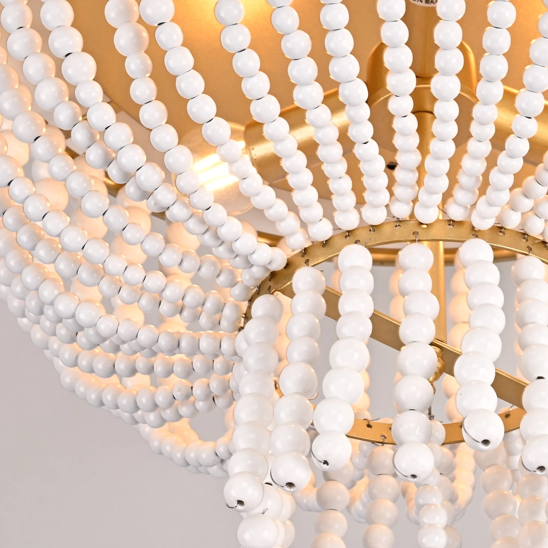 Потолочная люстра JACQUELINE CLEAR FLUSH-MOUNT brass - миниатюра 8