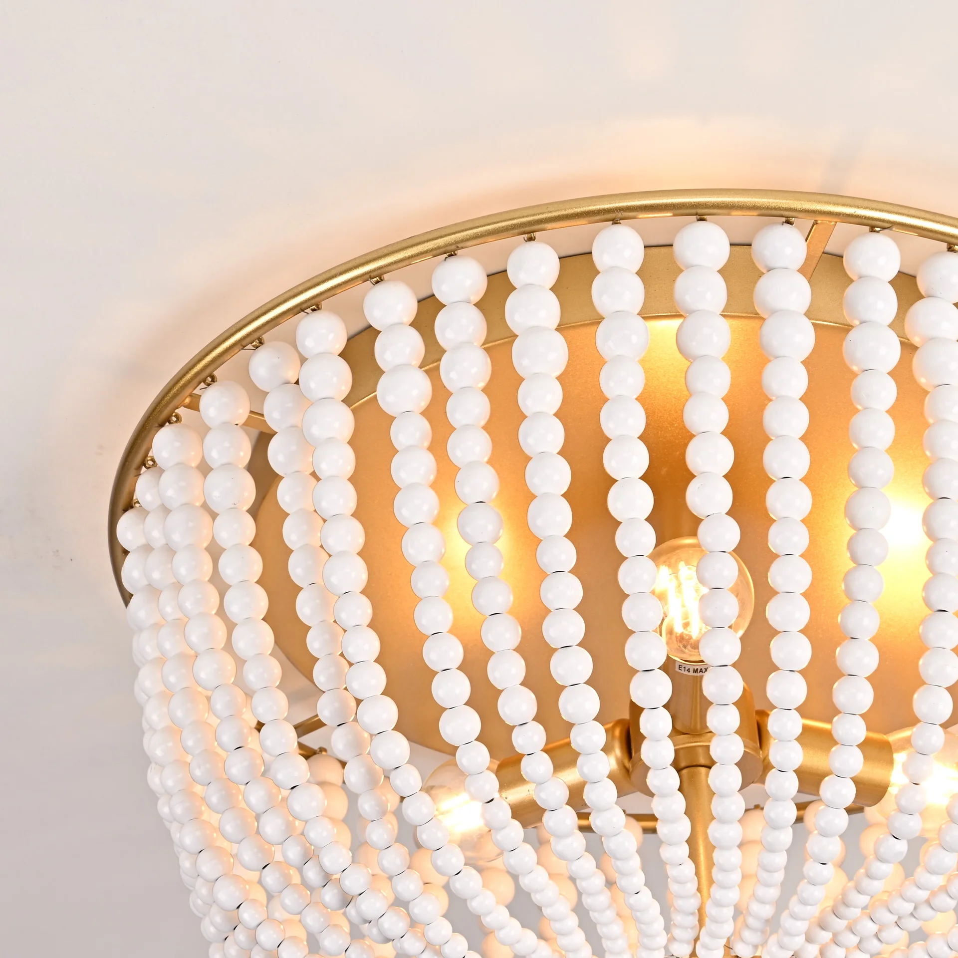 Потолочная люстра JACQUELINE CLEAR FLUSH-MOUNT brass - миниатюра 9