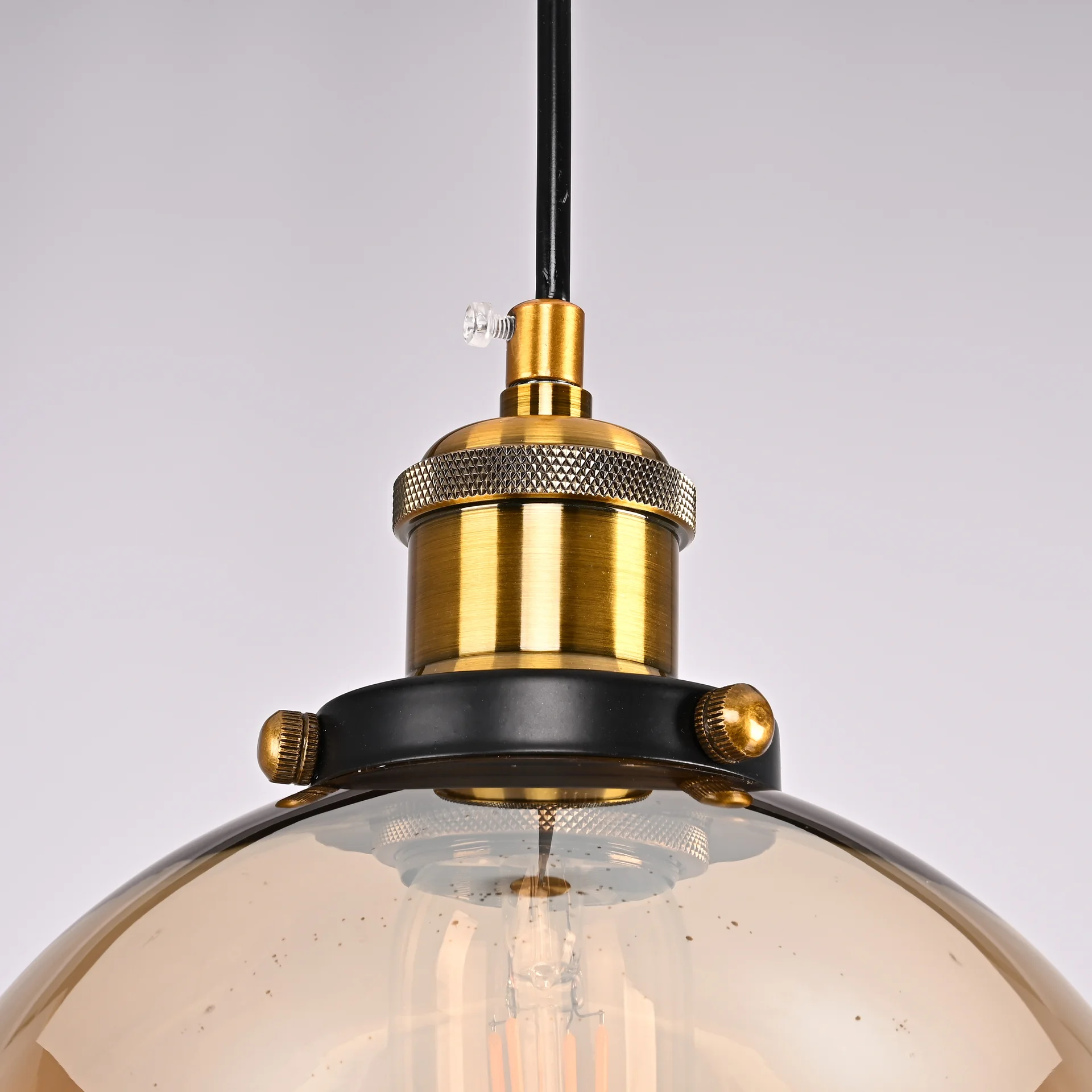 Подвесной светильник Loft Clear Glass Sphere Cloche Янтарный - миниатюра 6