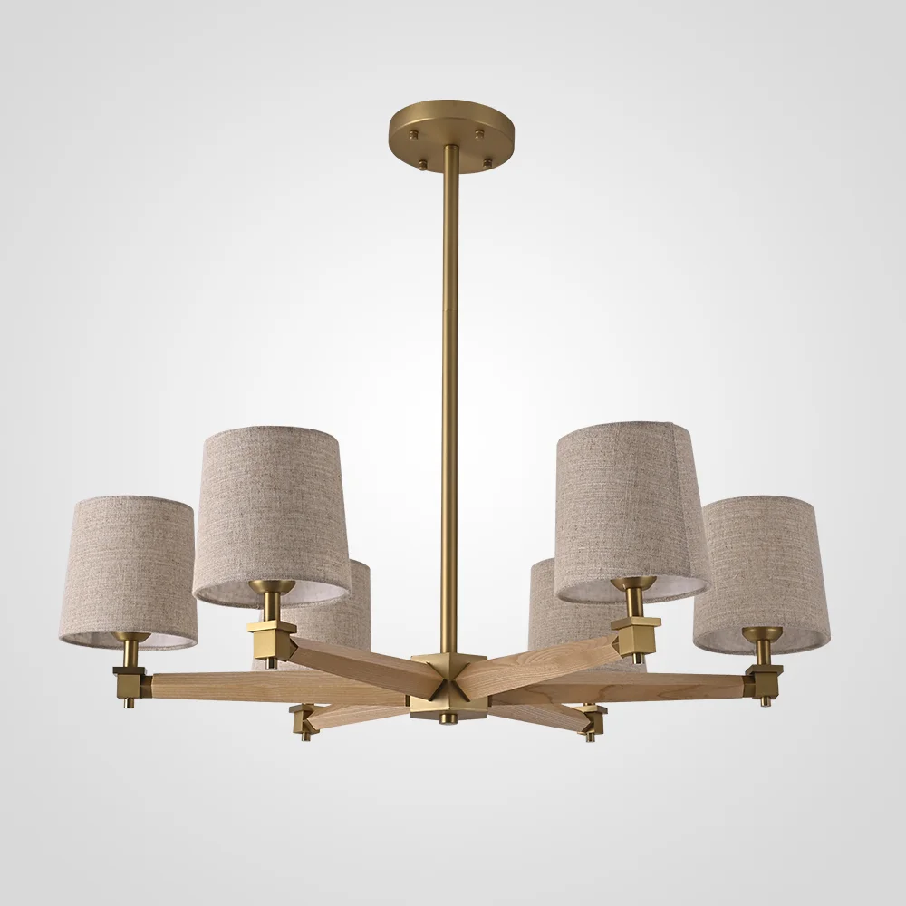 Люстра на штанге Jorgenson D85 Beige/Light wood - изображение 1