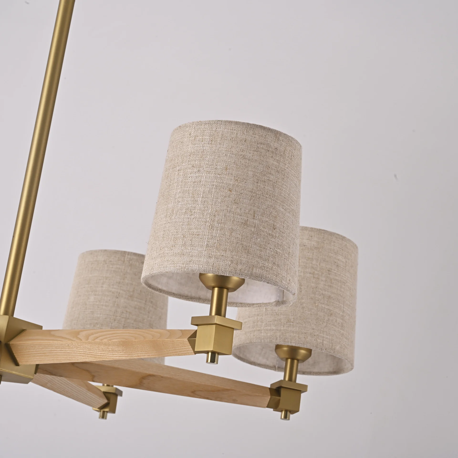 Люстра на штанге Jorgenson D85 Beige/Light wood - миниатюра 7