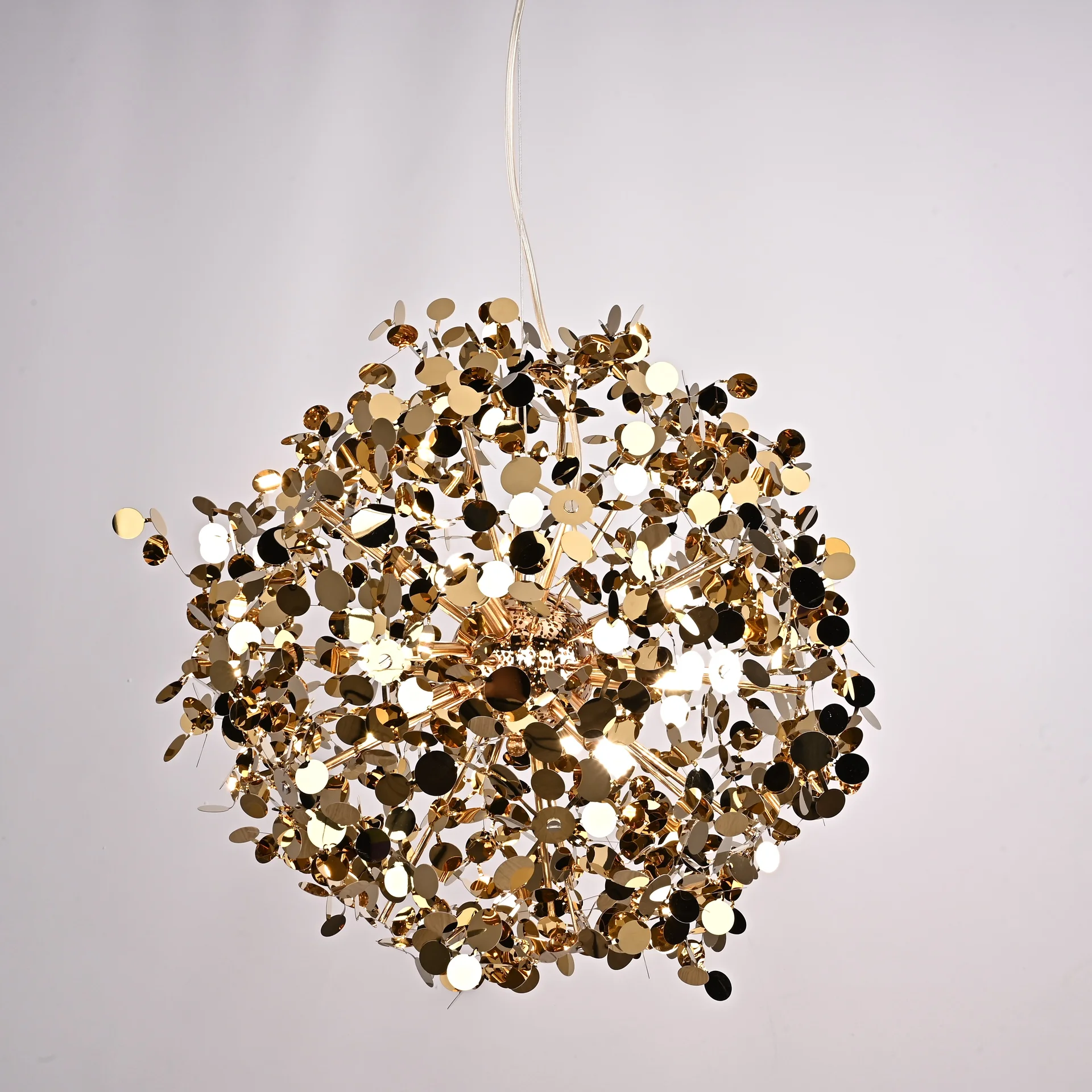 Подвесной светильник Tezani Argent Suspension Pendant lamp 85 gold D50 - миниатюра 4