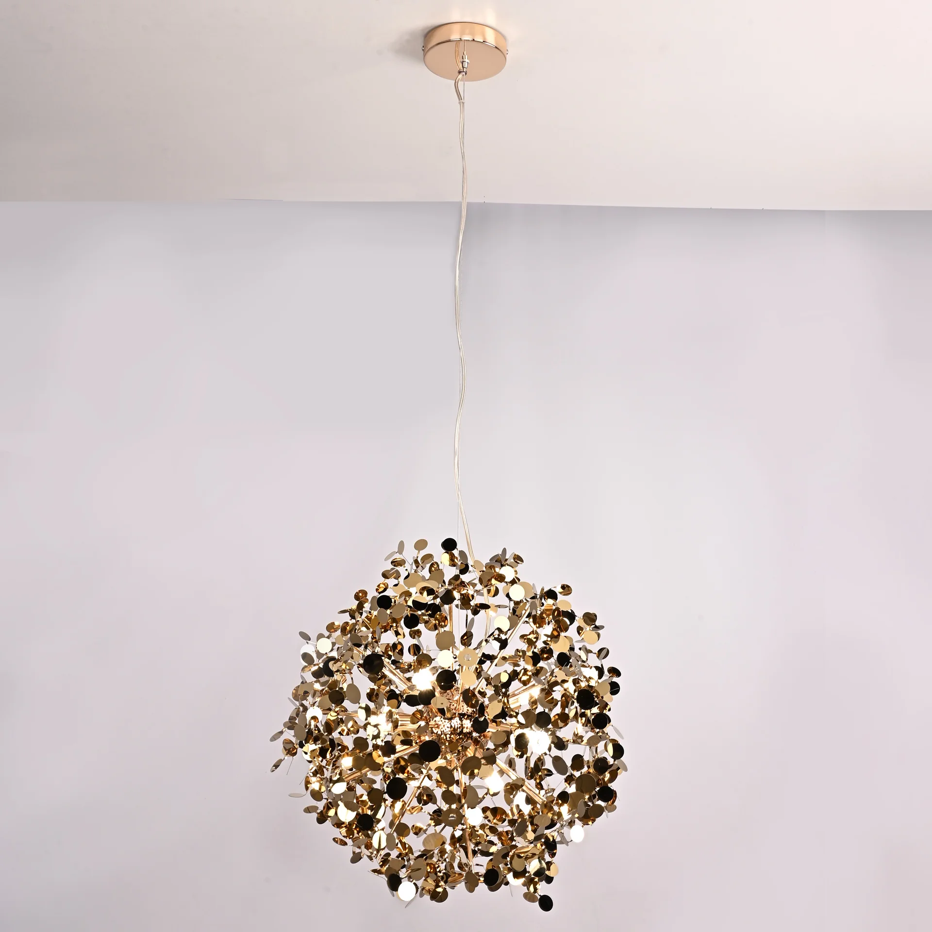 Подвесной светильник Tezani Argent Suspension Pendant lamp 85 gold D50 - миниатюра 5