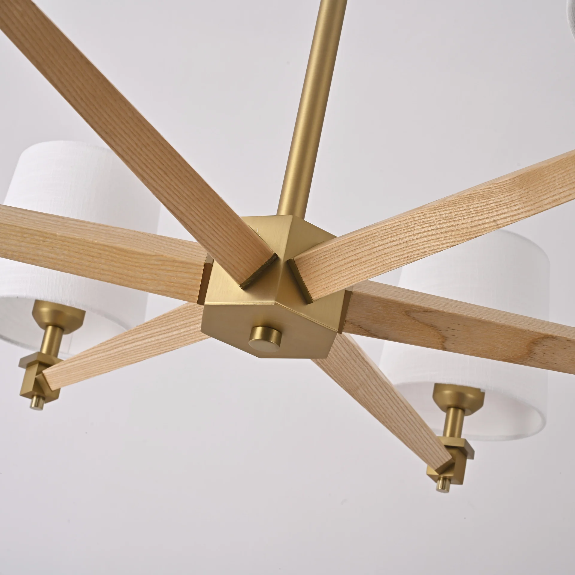 Люстра на штанге Jorgenson D85 White/Light wood - миниатюра 10