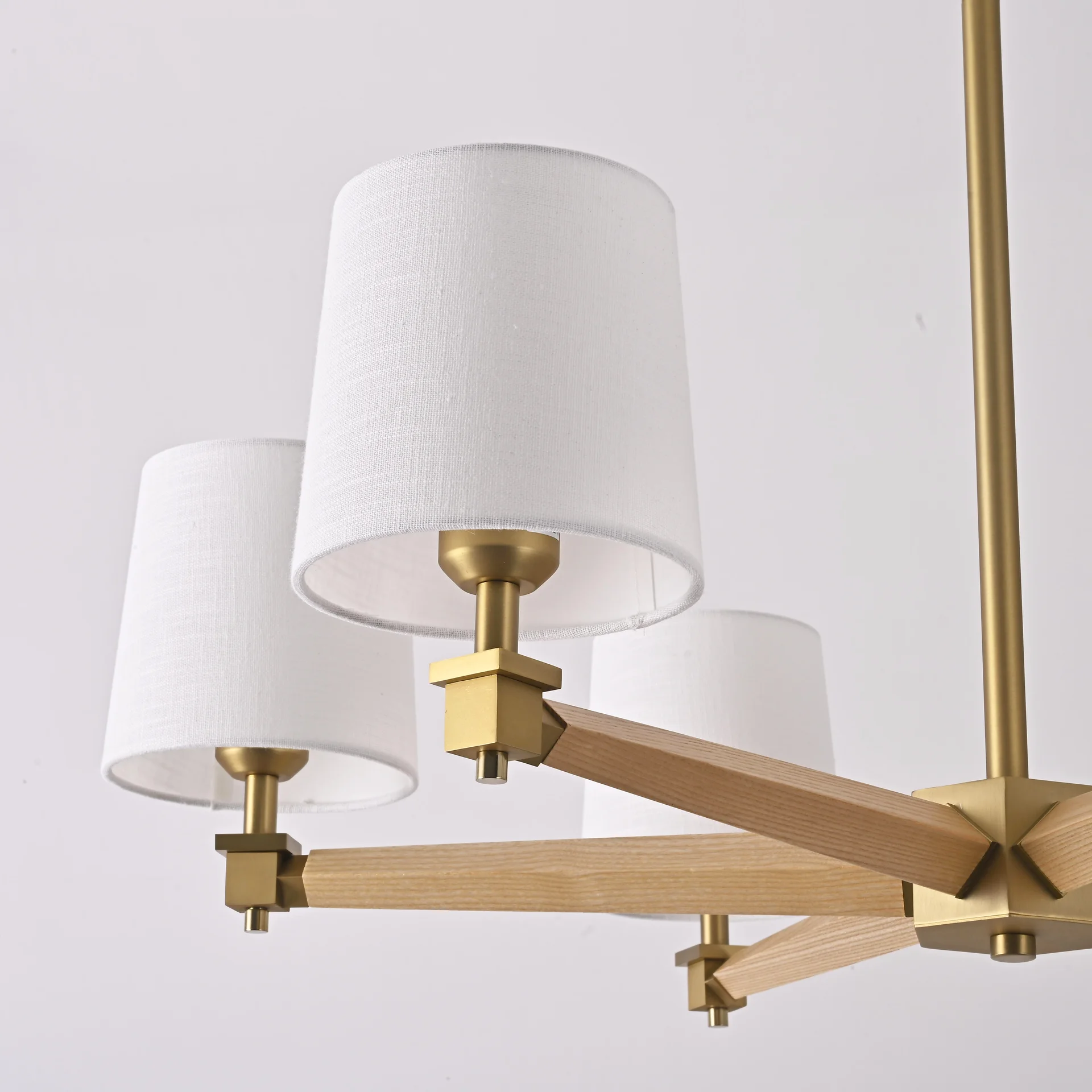Люстра на штанге Jorgenson D85 White/Light wood - миниатюра 7