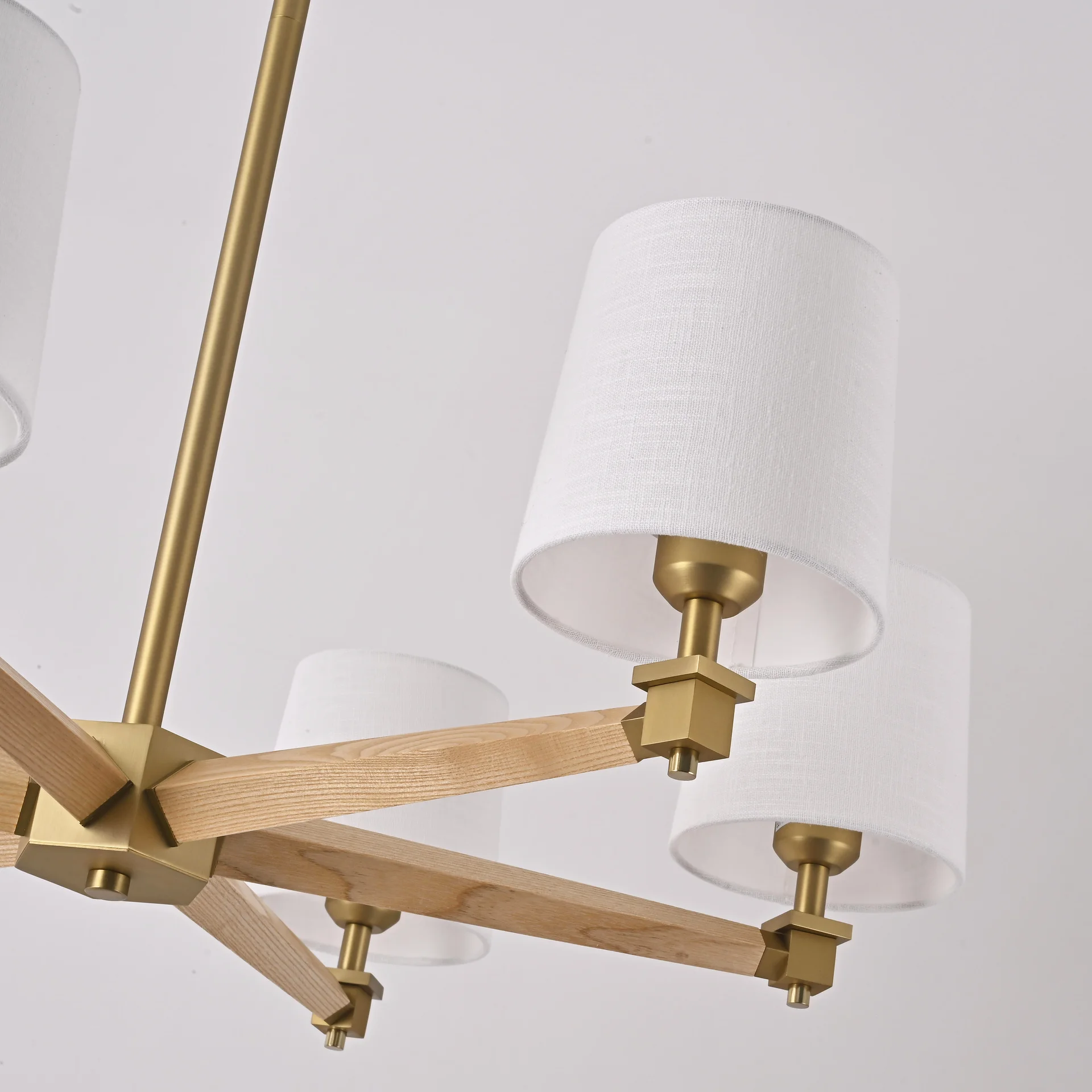 Люстра на штанге Jorgenson D85 White/Light wood - миниатюра 8