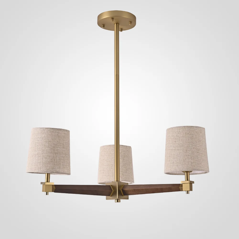 Люстра на штанге Jorgenson D70 Beige/Dark wood - изображение 1