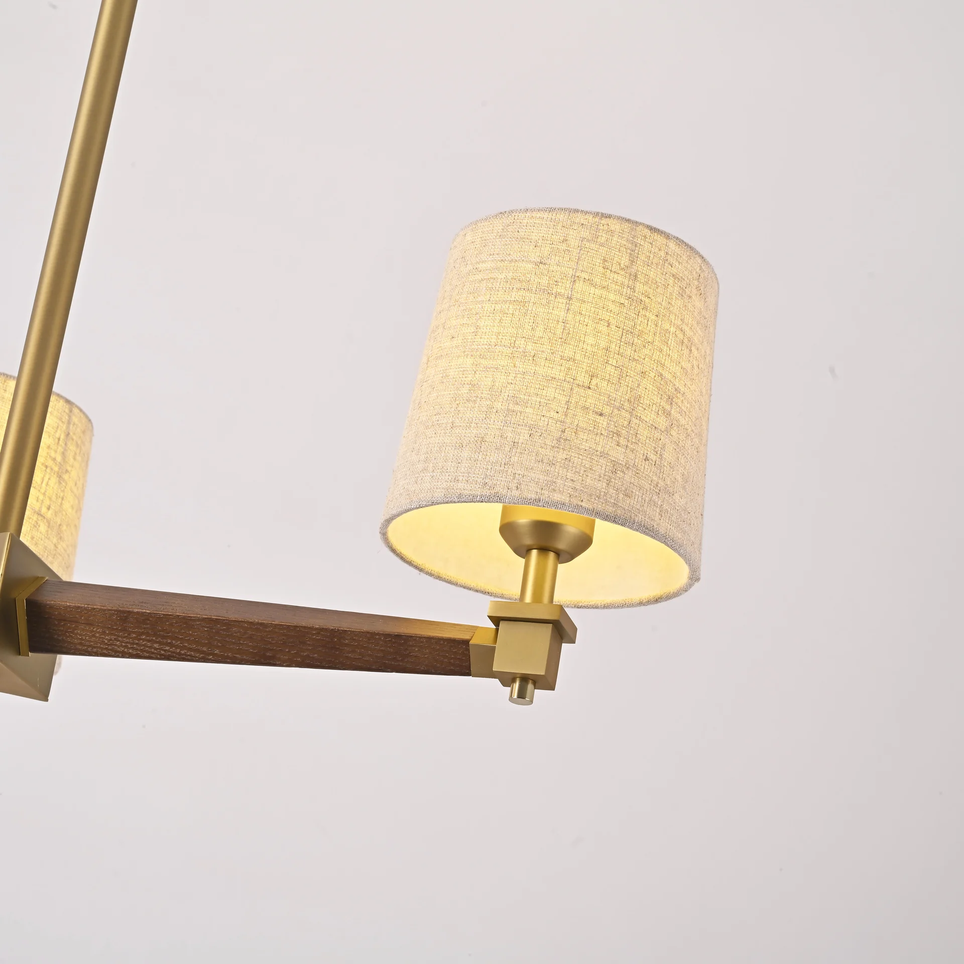 Люстра на штанге Jorgenson D70 Beige/Dark wood - миниатюра 8