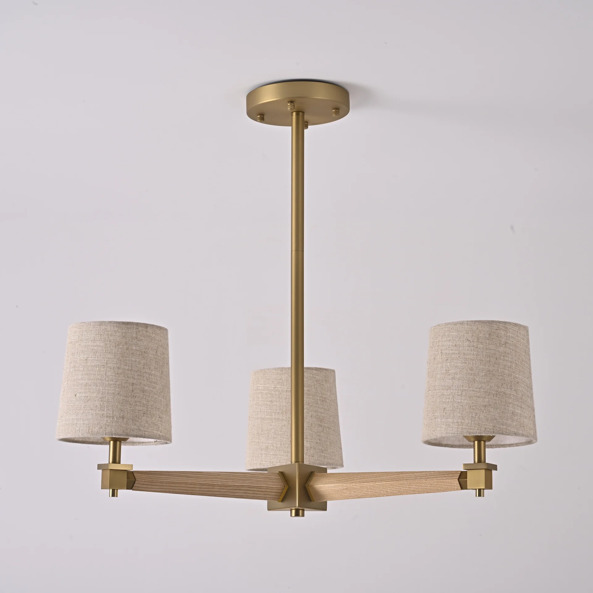Люстра на штанге Jorgenson D70 Beige/Light wood - миниатюра 5
