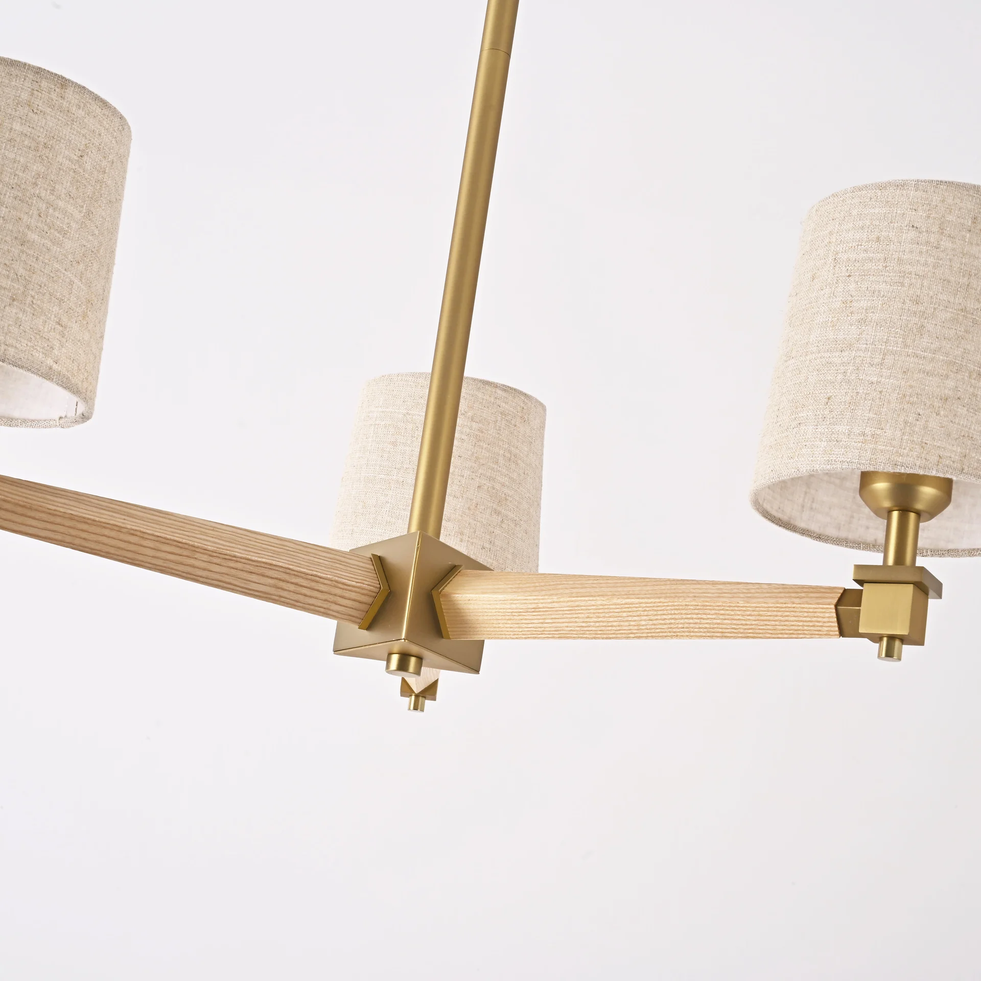 Люстра на штанге Jorgenson D70 Beige/Light wood - миниатюра 6