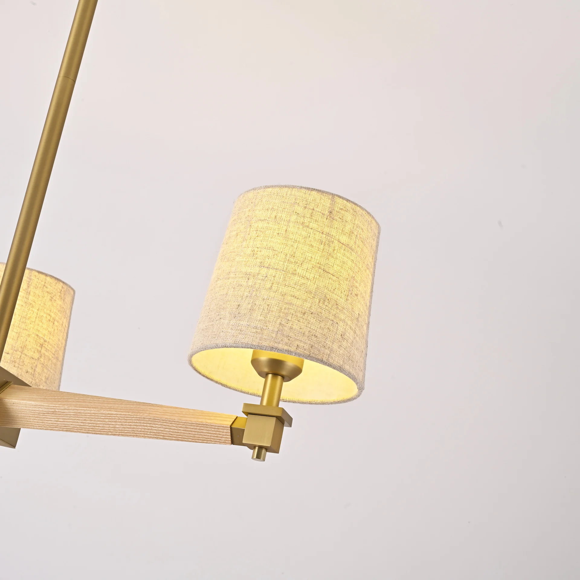 Люстра на штанге Jorgenson D70 Beige/Light wood - миниатюра 7