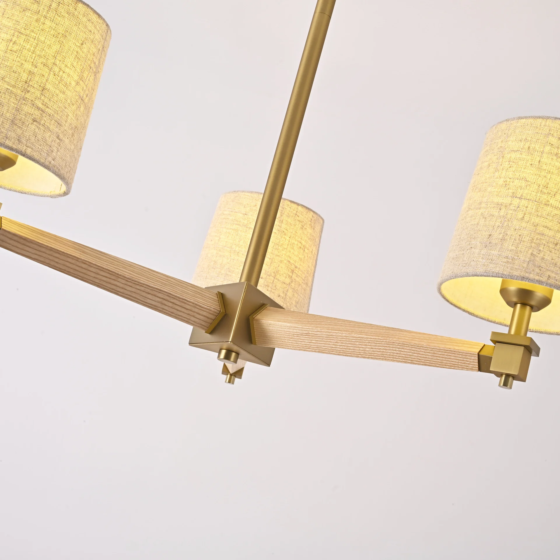 Люстра на штанге Jorgenson D70 Beige/Light wood - миниатюра 8