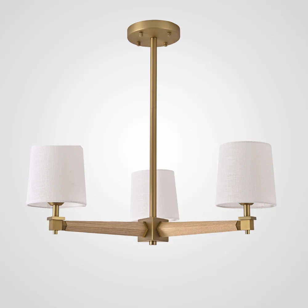 Люстра на штанге Jorgenson D70 White/Light wood - изображение 1