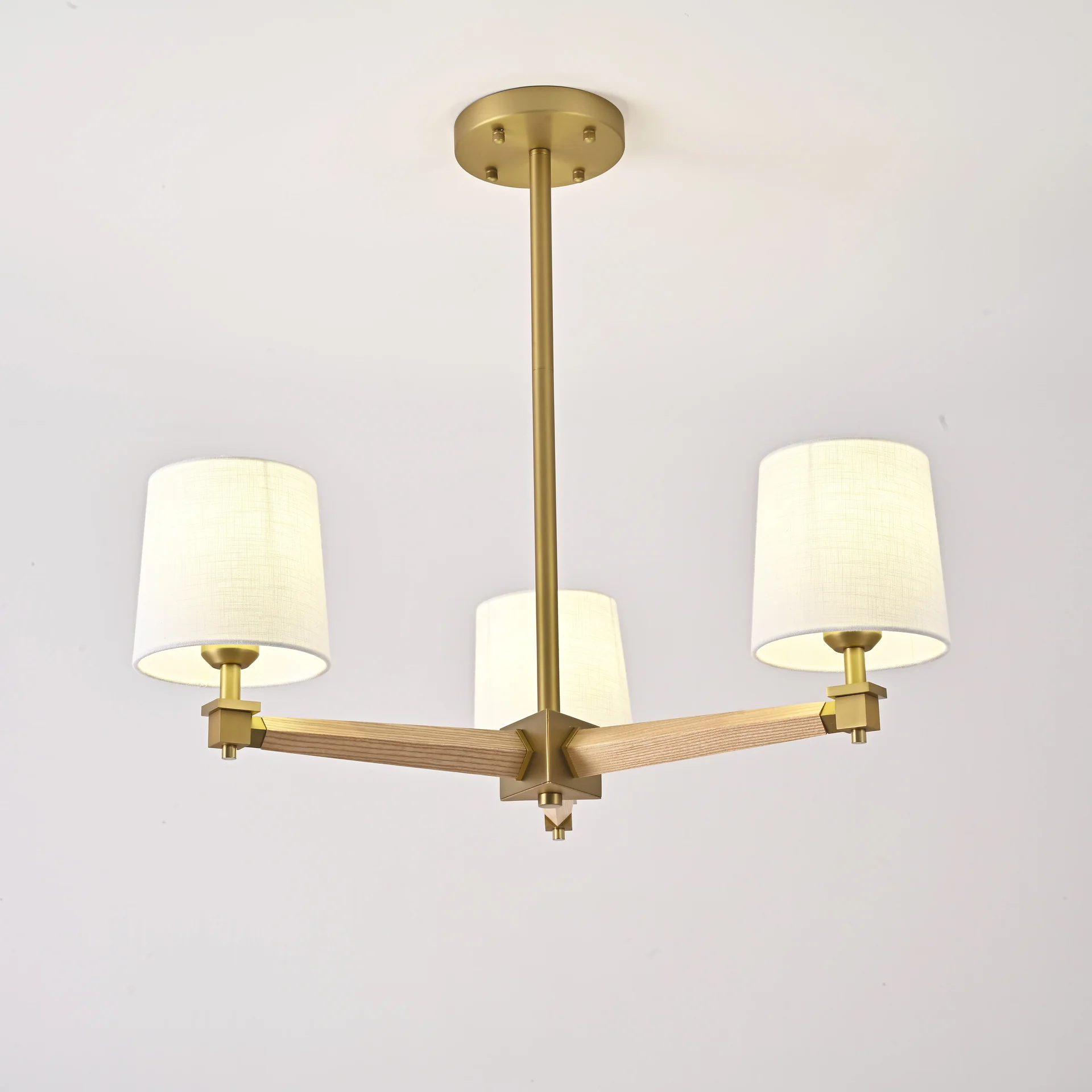 Люстра на штанге Jorgenson D70 White/Light wood - миниатюра 3