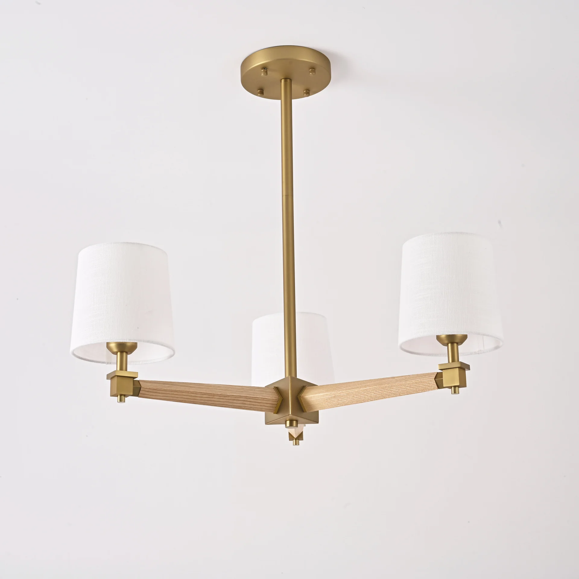 Люстра на штанге Jorgenson D70 White/Light wood - миниатюра 5