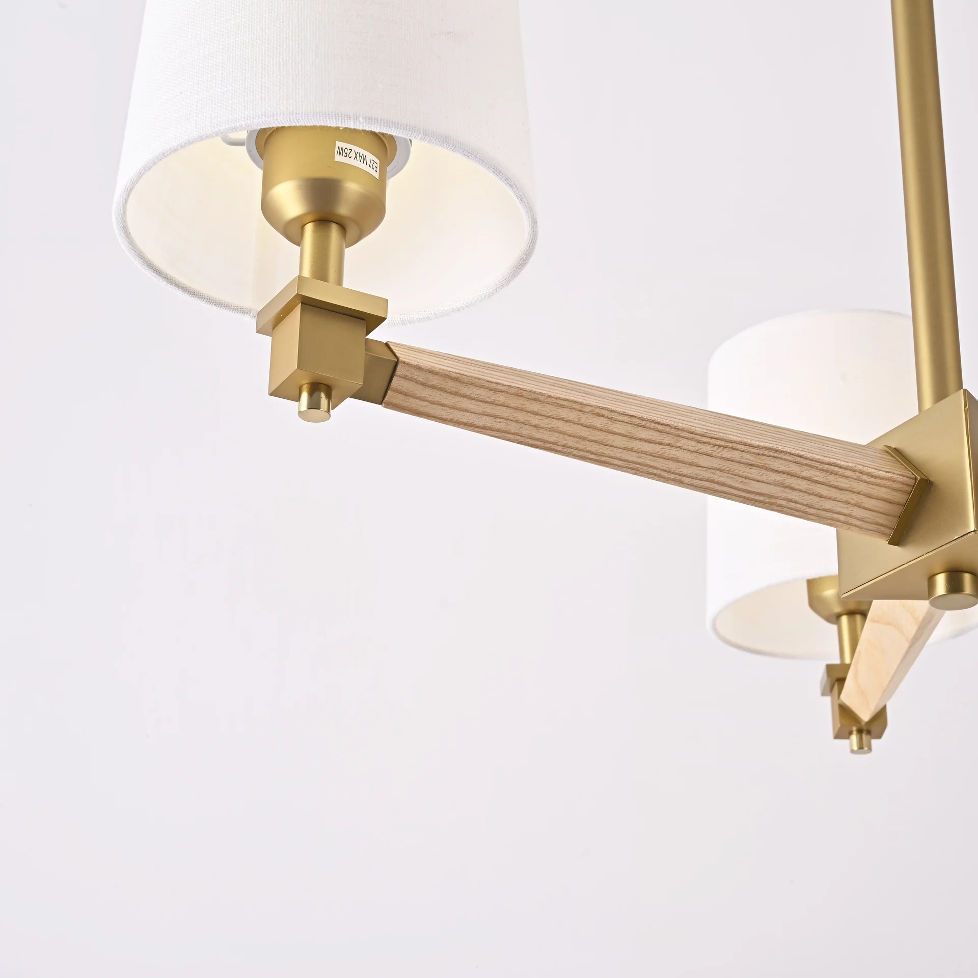 Люстра на штанге Jorgenson D70 White/Light wood - миниатюра 6