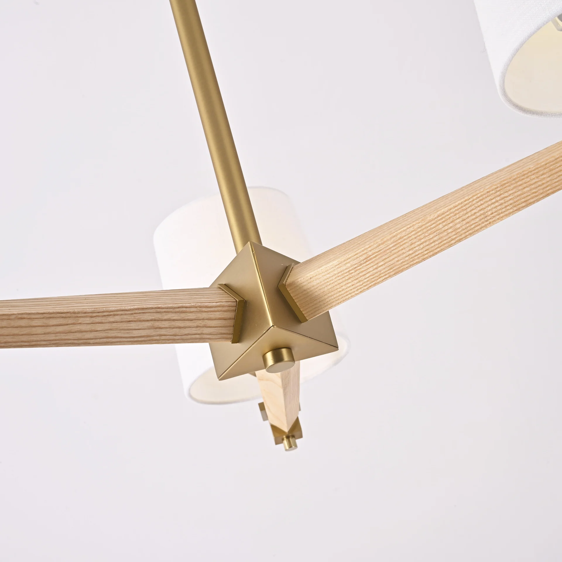 Люстра на штанге Jorgenson D70 White/Light wood - миниатюра 7