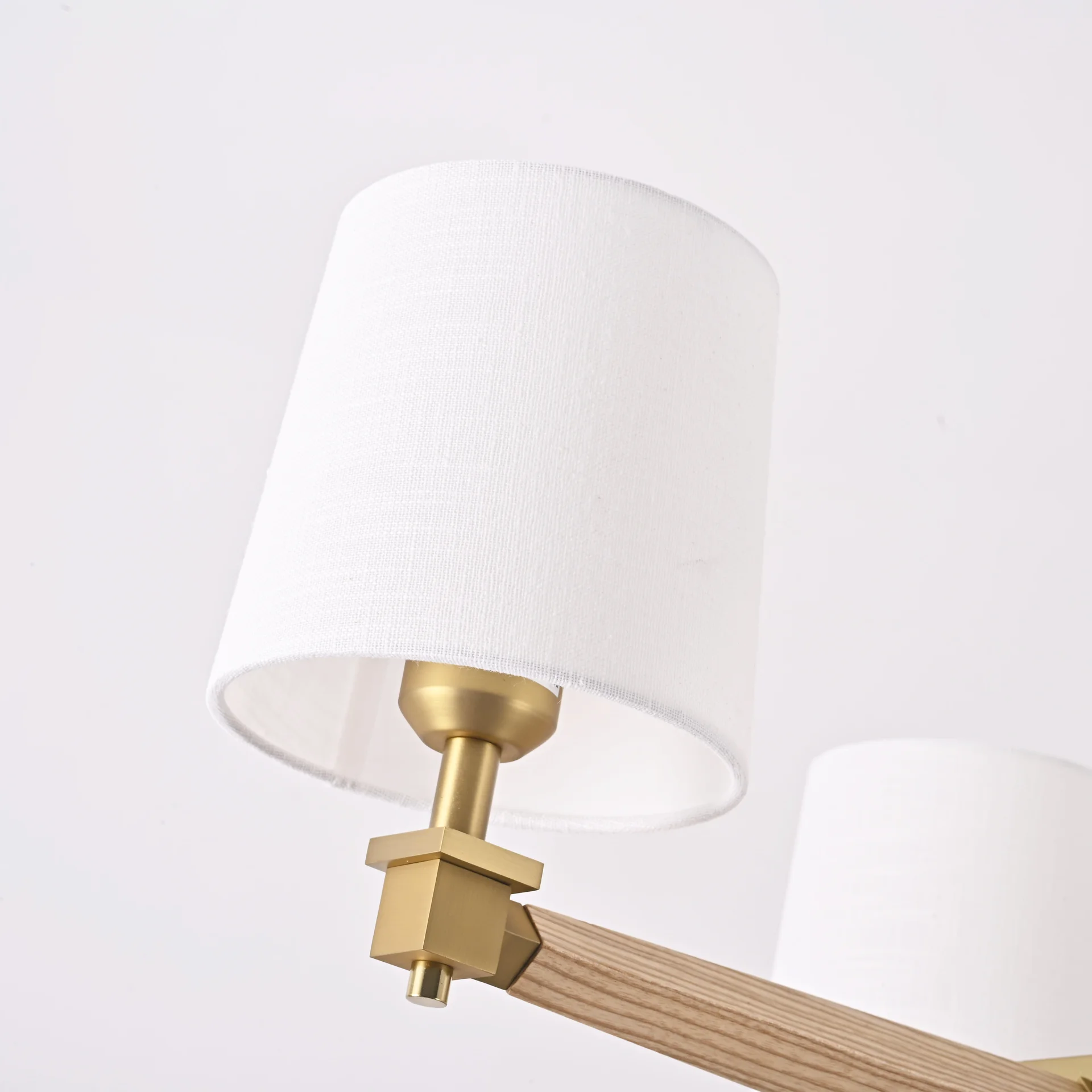 Люстра на штанге Jorgenson D70 White/Light wood - миниатюра 9