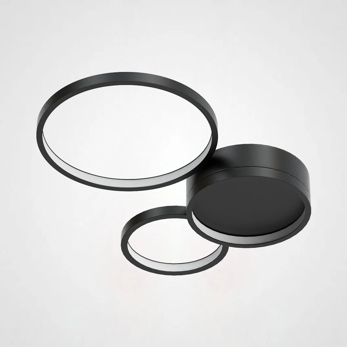 Потолочный светильник TWINE 3 rings Black - изображение 1