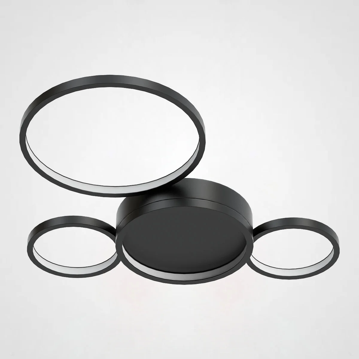 Потолочный светильник TWINE 4 rings Black - изображение 1