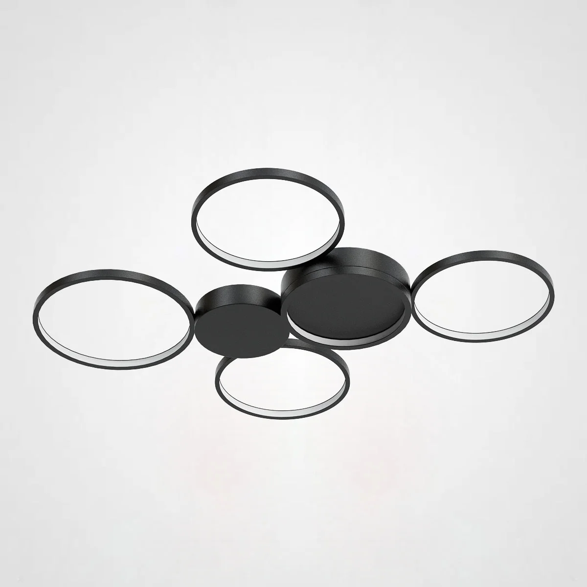 Потолочный светильник TWINE 5 rings Black - изображение 1
