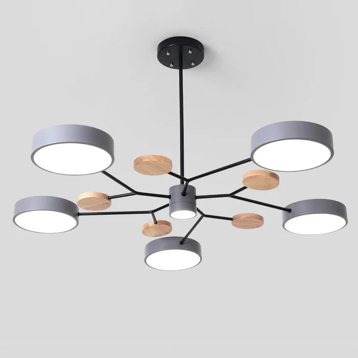 Люстра на штанге MEADE 6 lamps Grey - изображение 1