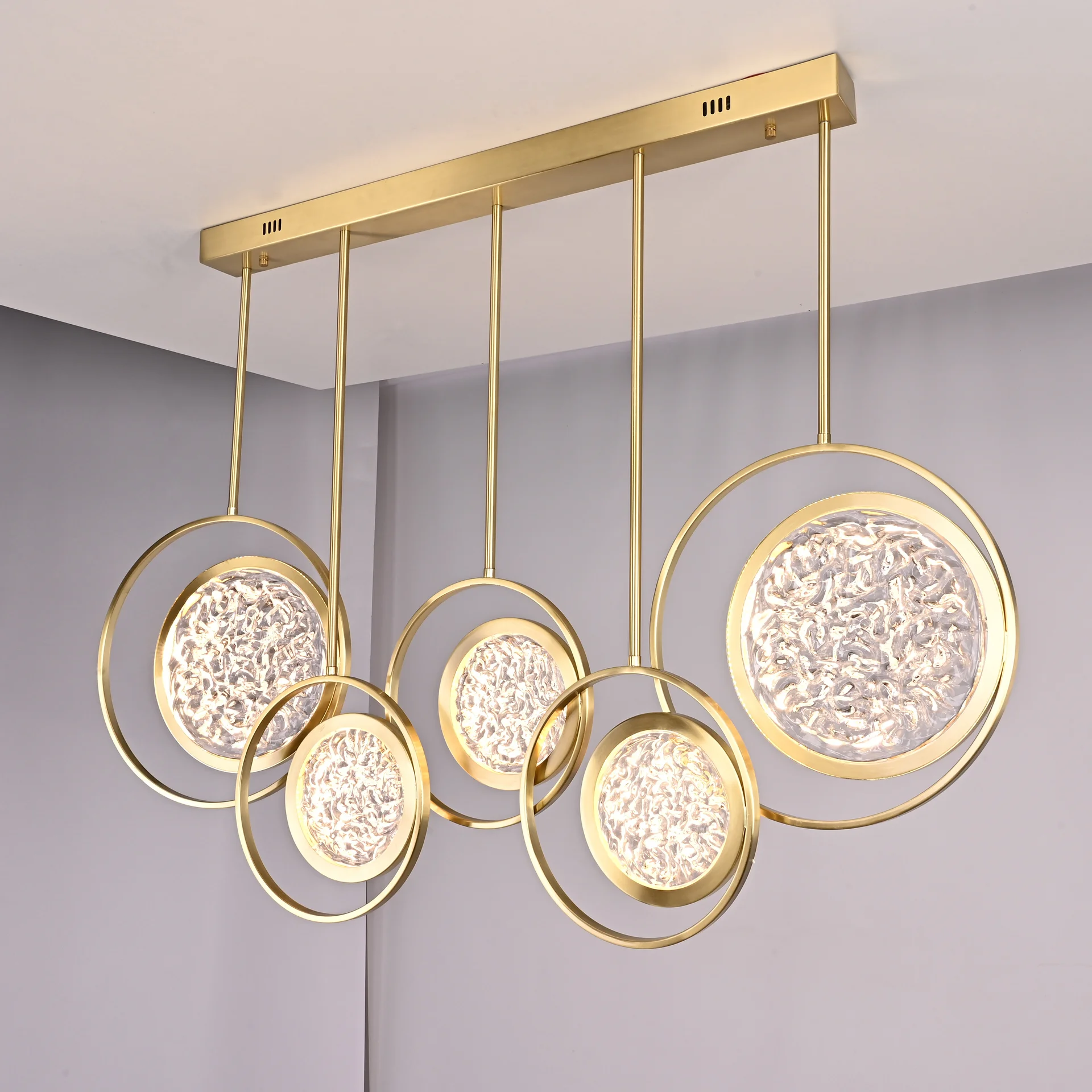 Дизайнерская люстра на штанге ЛУНА lighting collection L100 - миниатюра 3