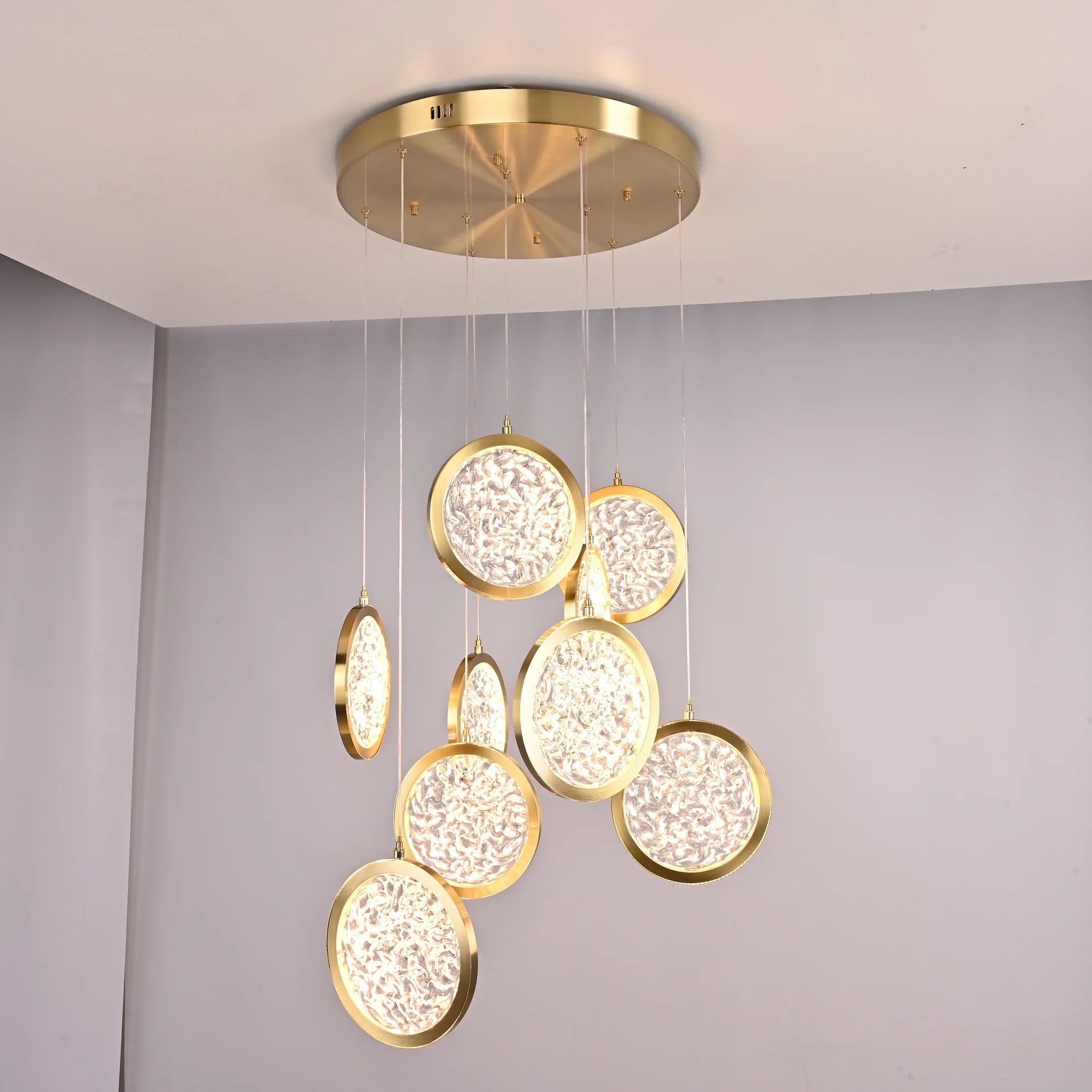 Дизайнерская подвесная люстра ЛУНА lighting collection D50 - миниатюра 4