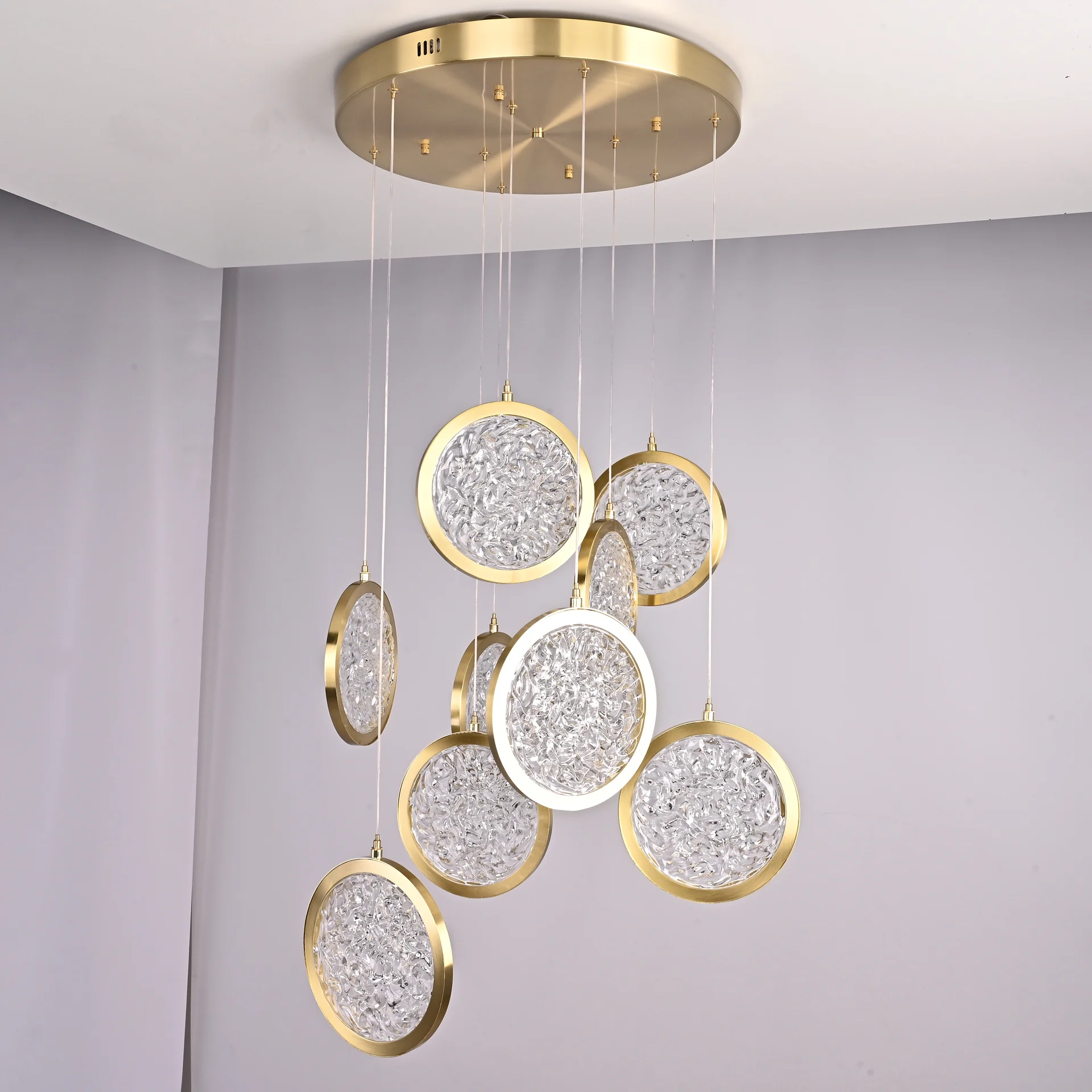 Дизайнерская подвесная люстра ЛУНА lighting collection D50 - миниатюра 7