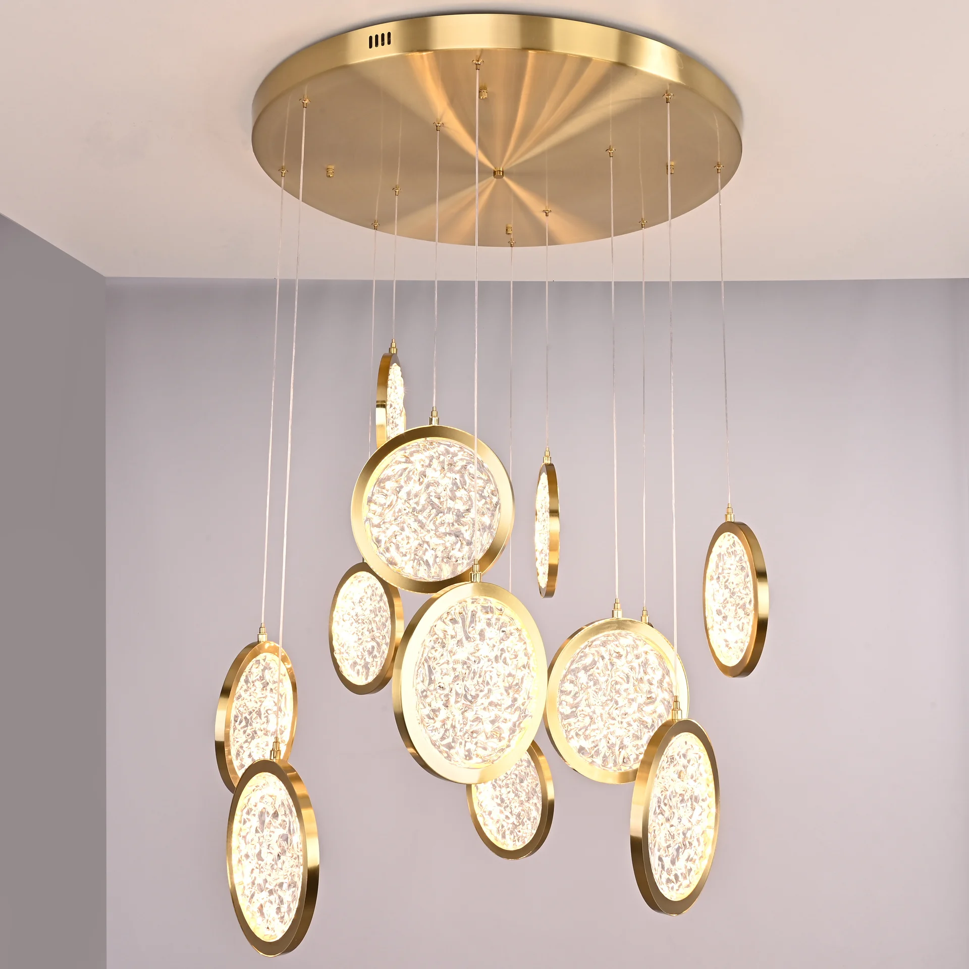 Дизайнерская подвесная люстра ЛУНА lighting collection D70 - миниатюра 4