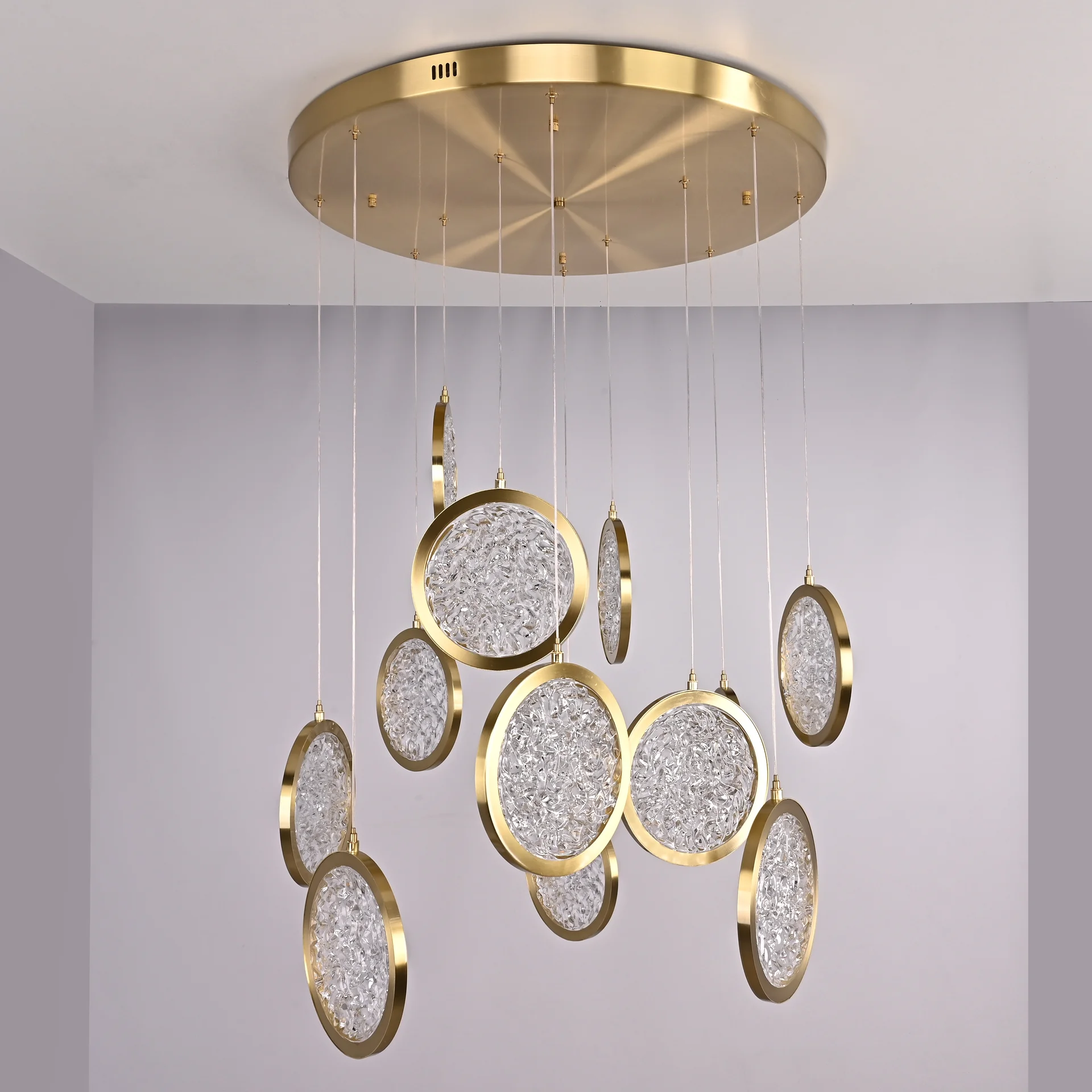 Дизайнерская подвесная люстра ЛУНА lighting collection D70 - миниатюра 5