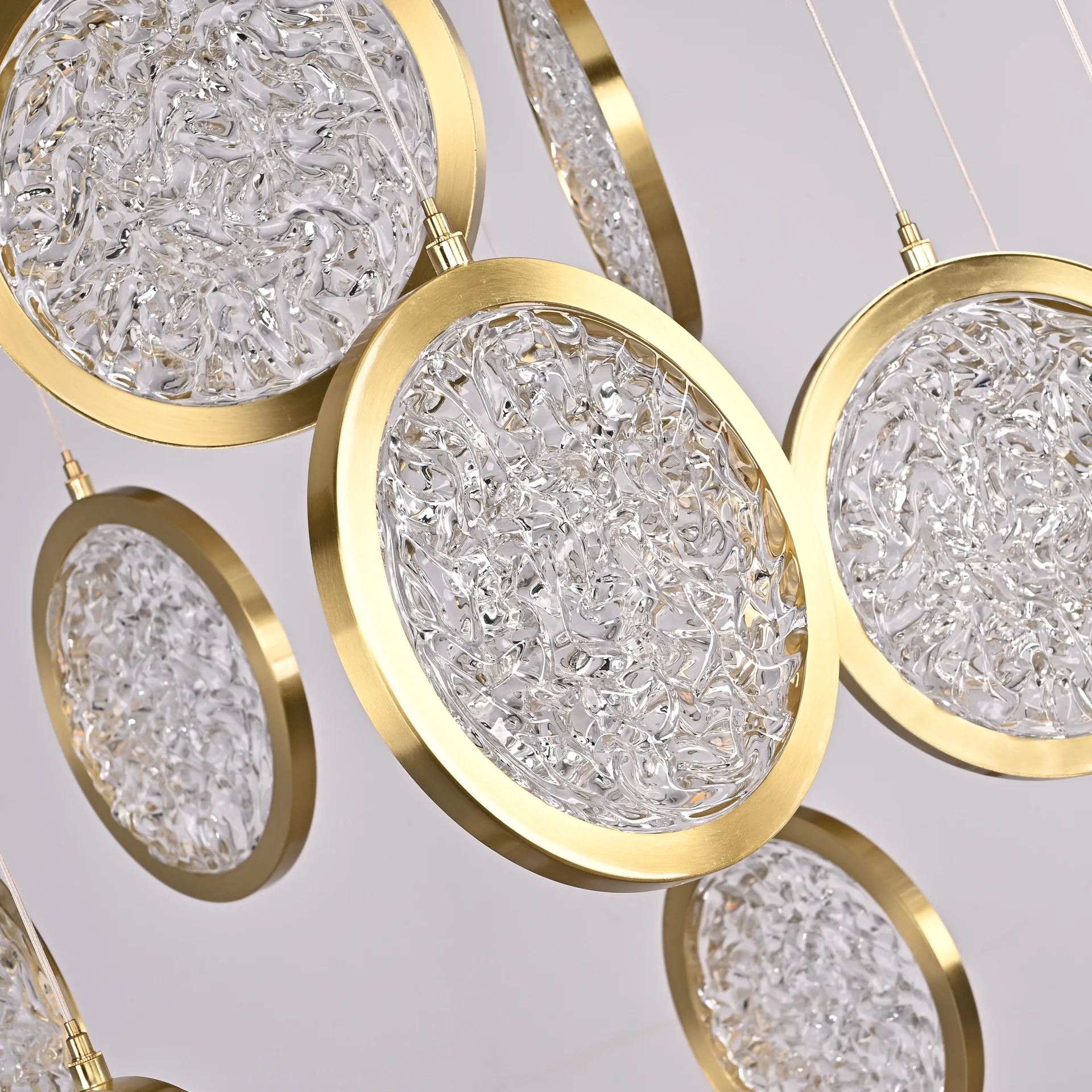 Дизайнерская подвесная люстра ЛУНА lighting collection D70 - миниатюра 6