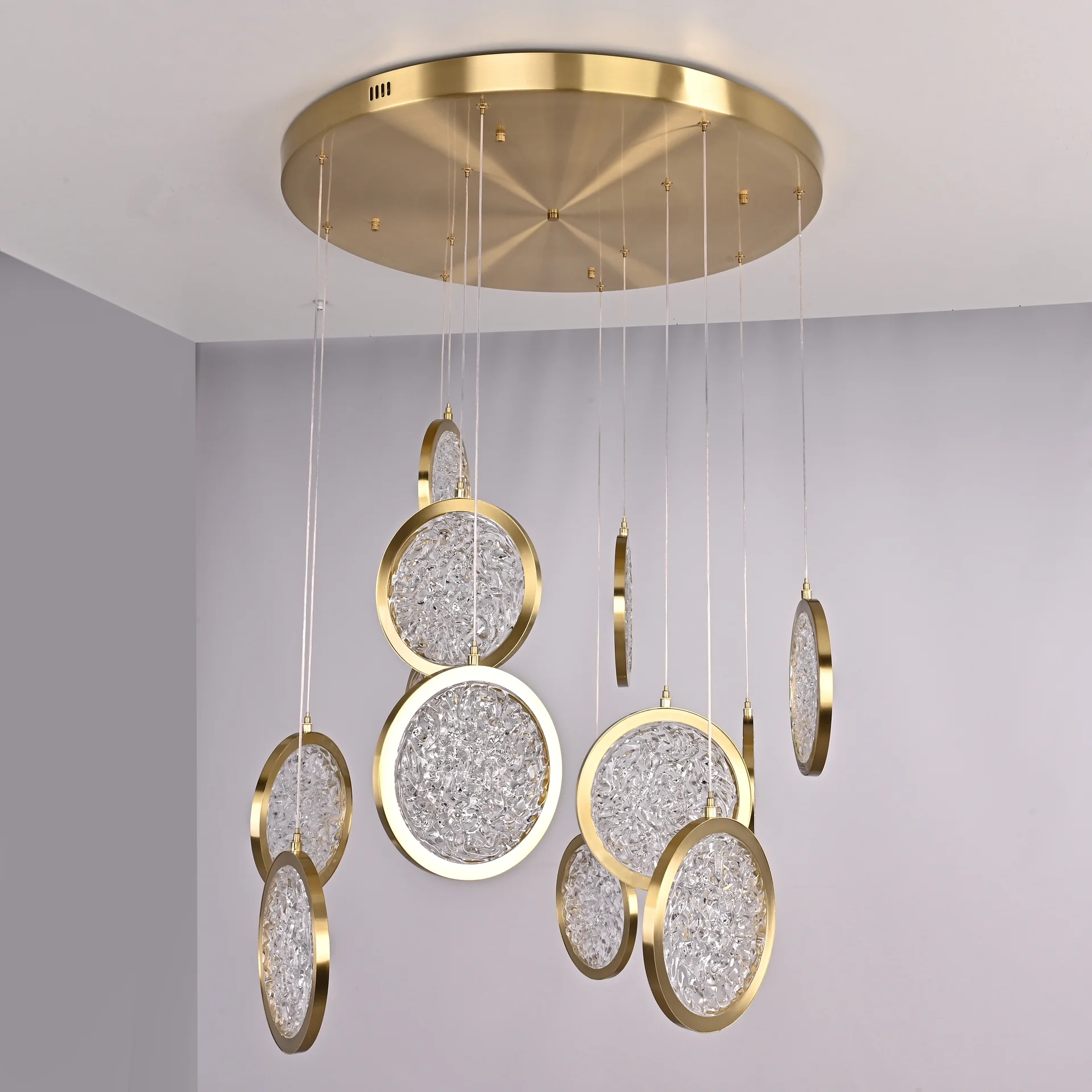 Дизайнерская подвесная люстра ЛУНА lighting collection D70 - миниатюра 9