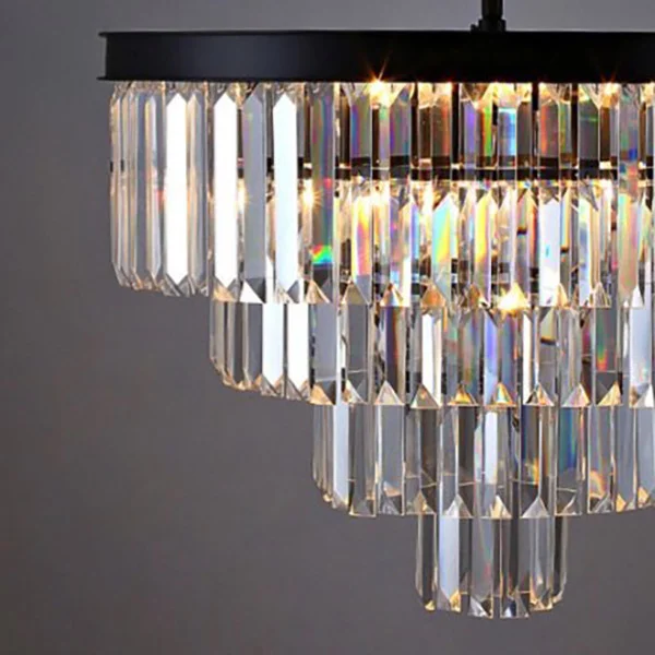 Подвесная люстра RH 1920s Odeon Clear Glass Fringe Chandelier D110 - миниатюра 4