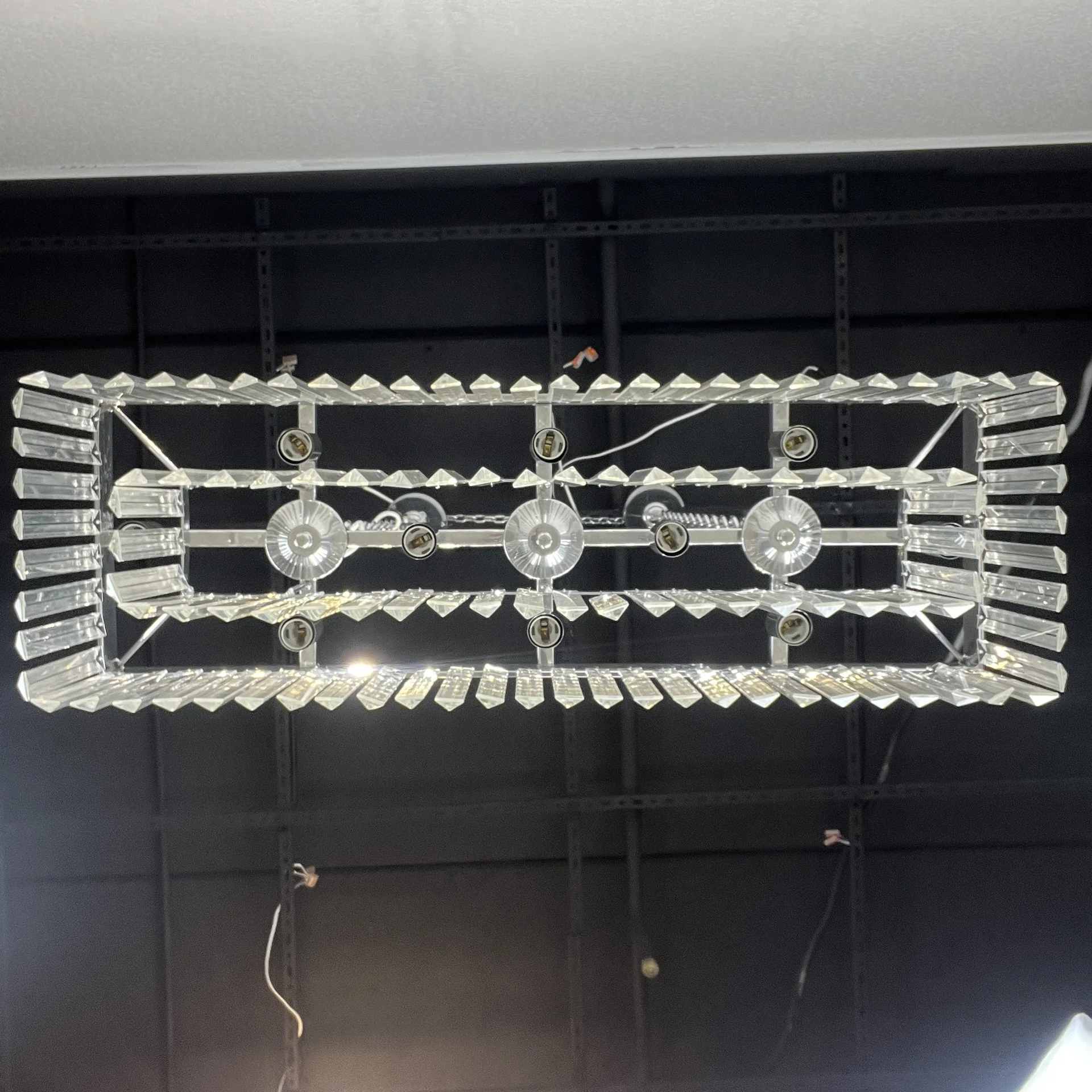 Подвесная люстра RH 1920S ODEON CLEAR GLASS FRINGE chrome - миниатюра 14