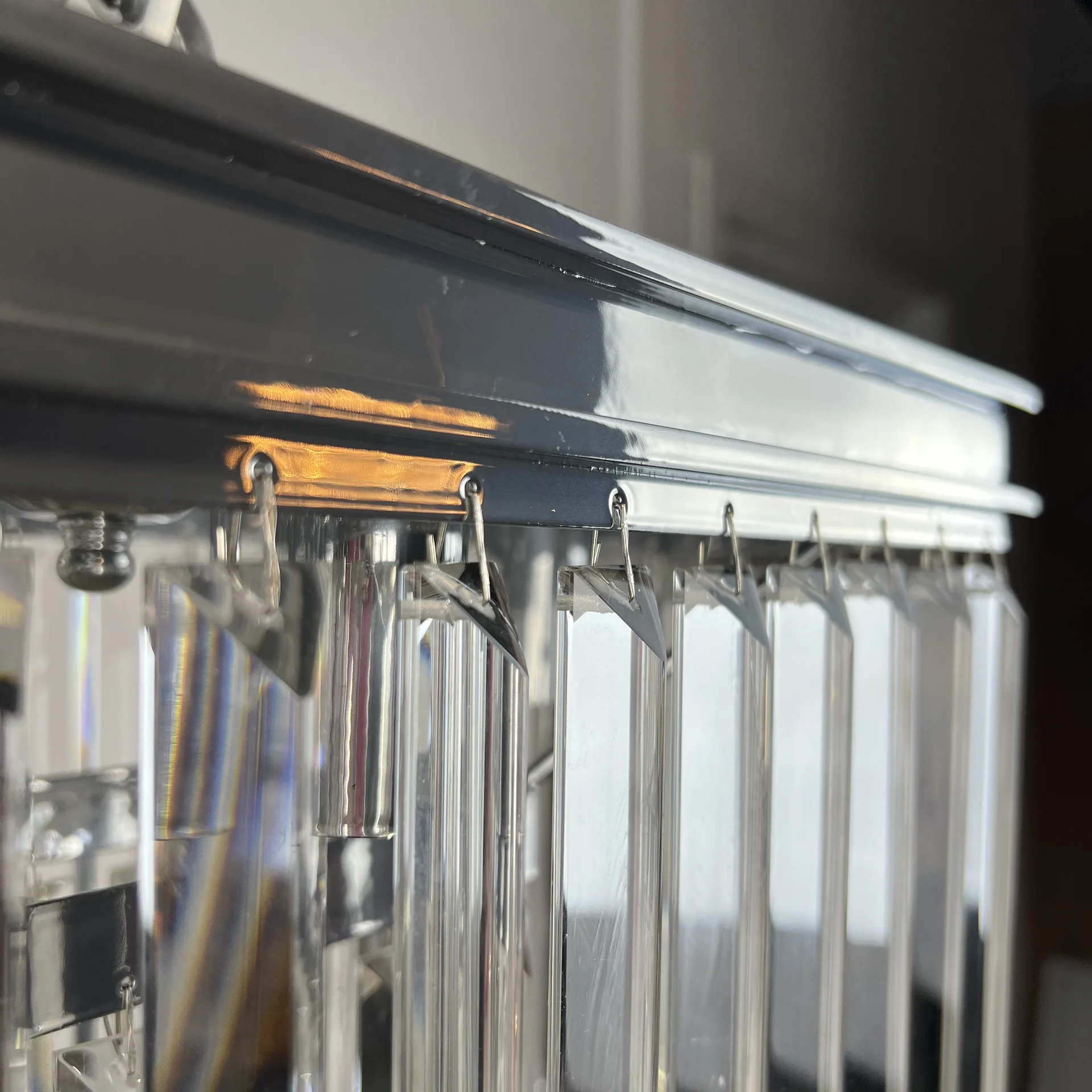 Подвесная люстра RH 1920S ODEON CLEAR GLASS FRINGE chrome - миниатюра 2